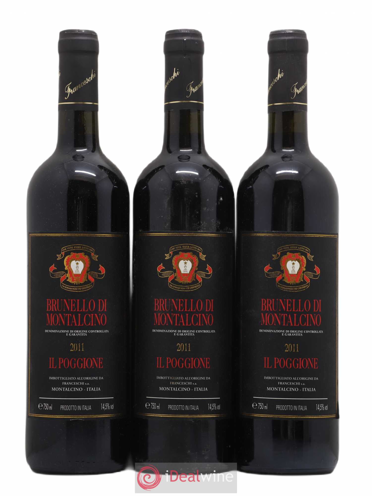 Brunello di Montalcino DOCG Il Poggione Lavinio Franceschi 2011 - Lot de 3 bouteilles - 0