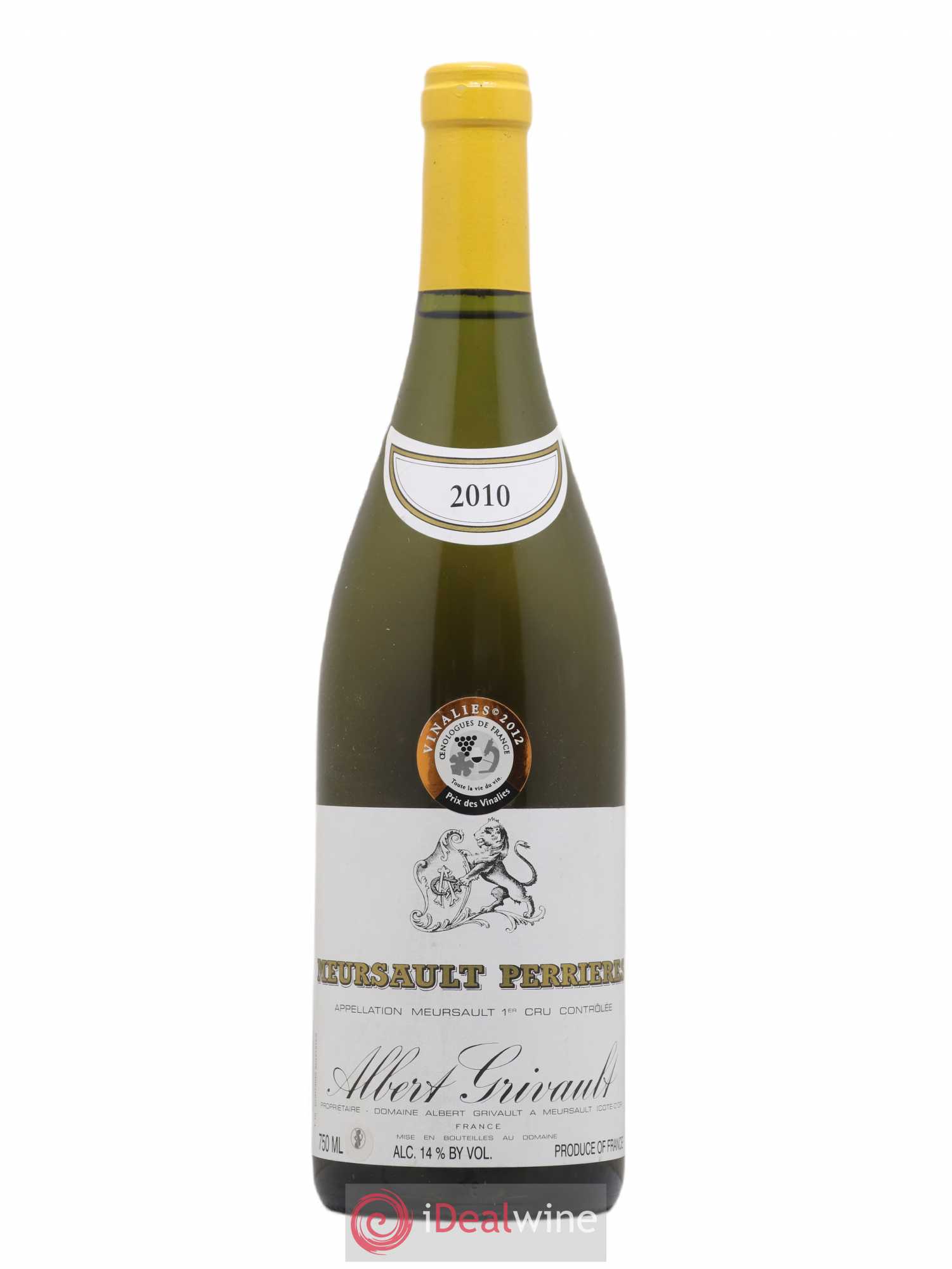 Meursault 1er Cru Perrières Albert Grivault 2010 - Lot de 1 bouteille - 0