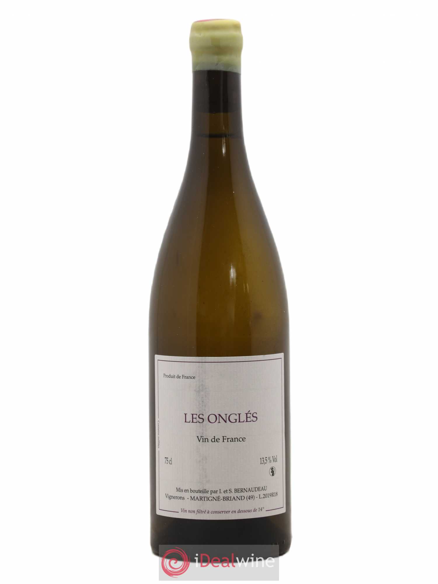 Vin de France Les Onglés Stéphane Bernaudeau 2019 - Lot de 1 bouteille - 0