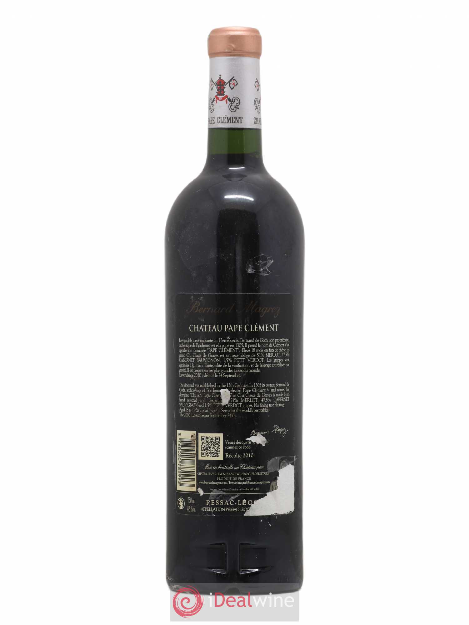 Château Pape Clément Cru Classé de Graves 2010 - Lot de 1 bouteille - 1