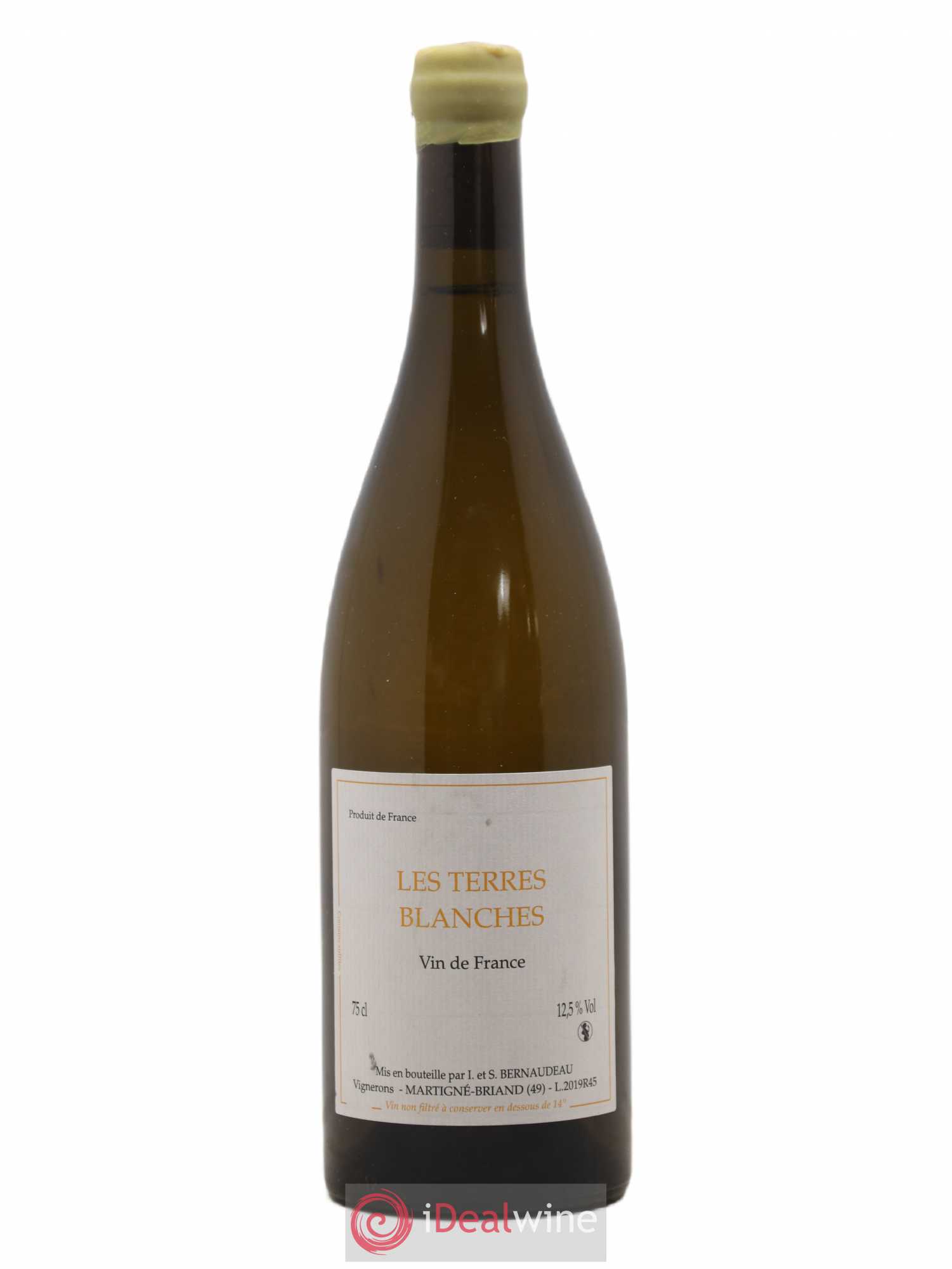Vin de France Les Terres Blanches Stéphane Bernaudeau 2019 - Lot de 1 bouteille - 0