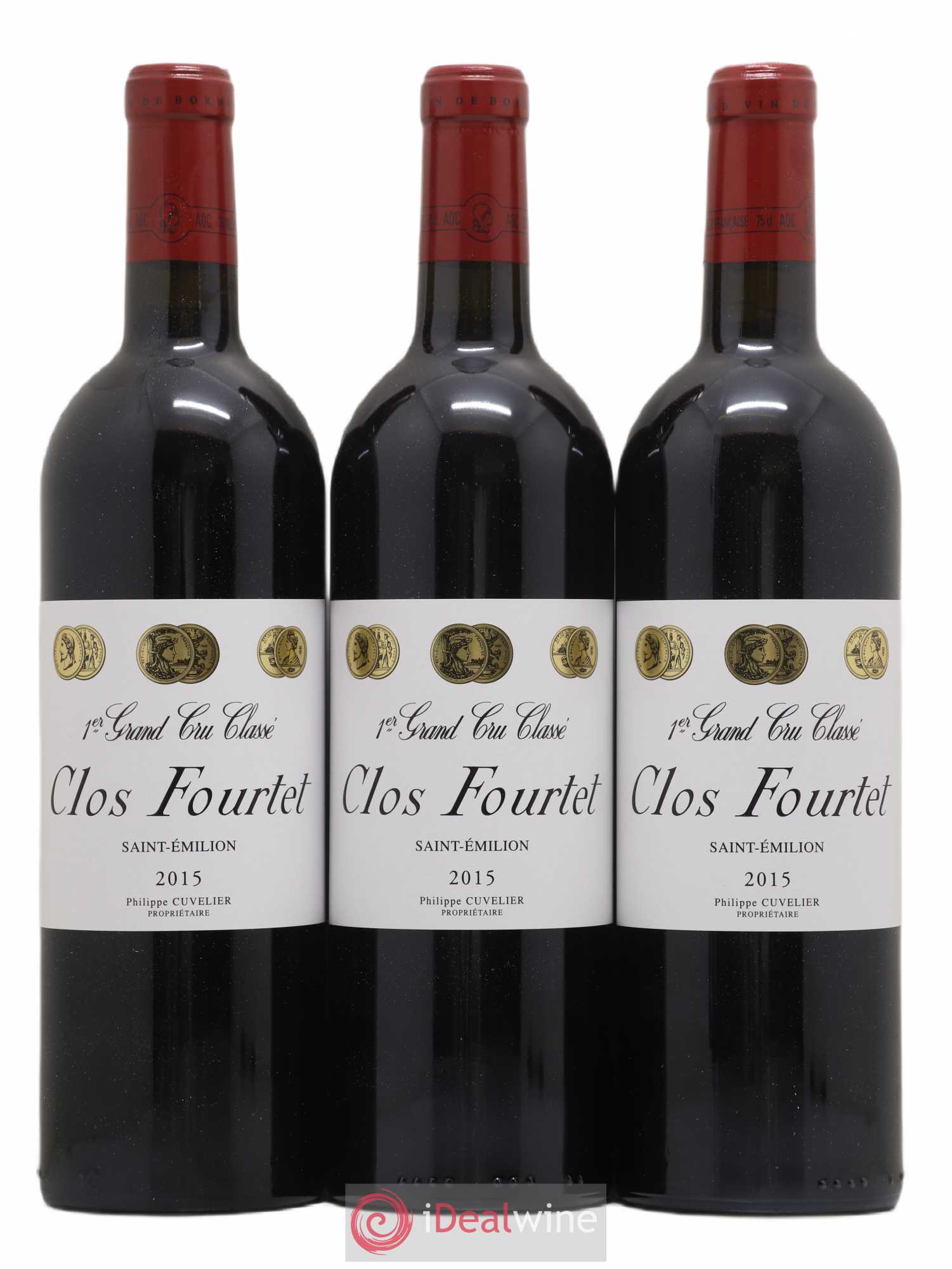 Clos Fourtet 1er Grand Cru Classé B 2015 - Lot de 3 bouteilles - 0