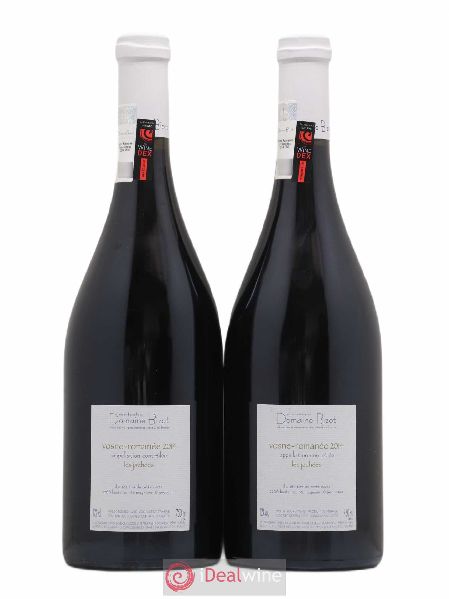 Vosne-Romanée Les Jachées Bizot (Domaine) 2014 - Lot de 2 bouteilles - 1