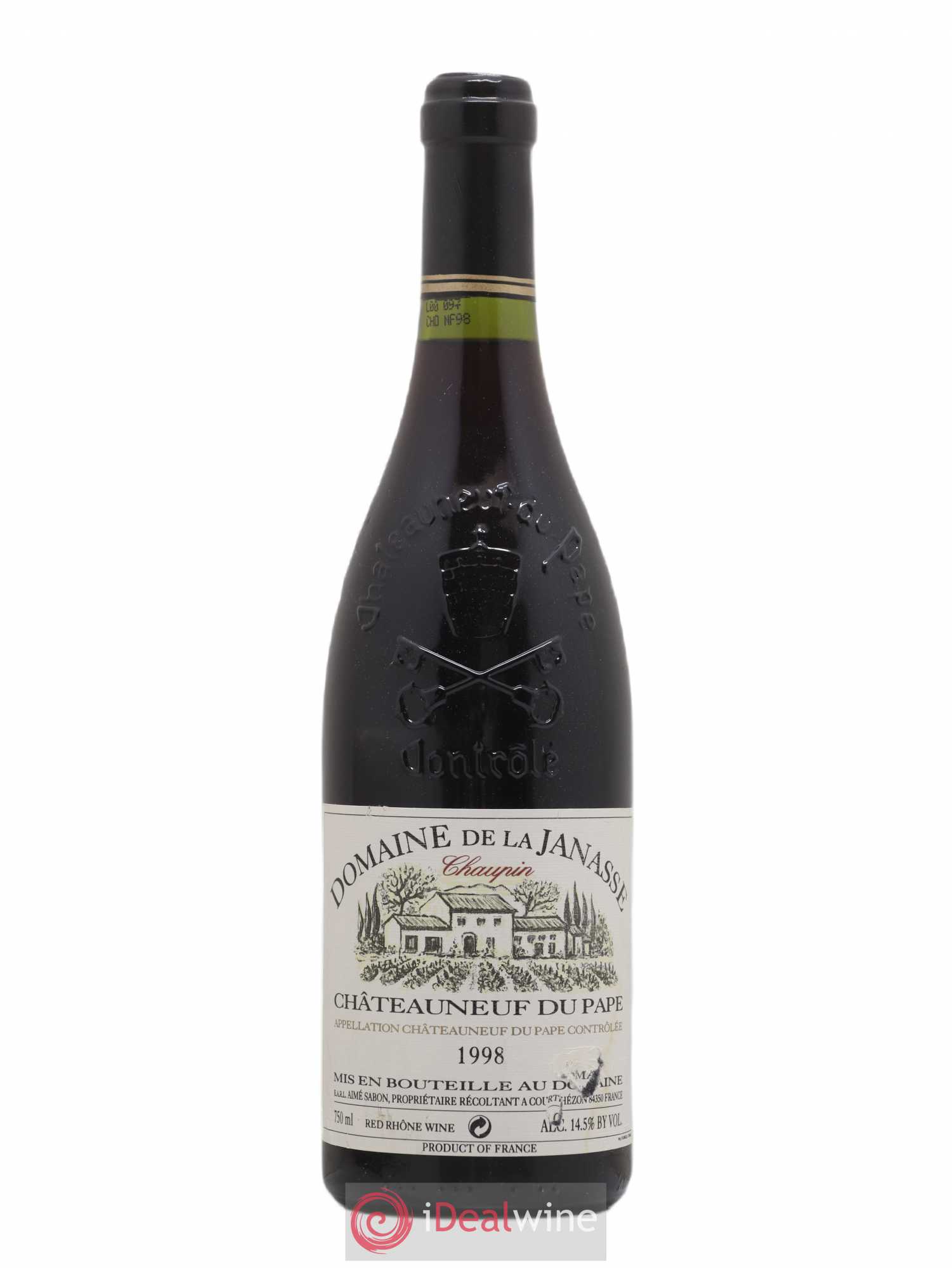 Châteauneuf-du-Pape Cuvée Chaupin La Janasse (Domaine de) 1998 - Lot de 1 bouteille - 0