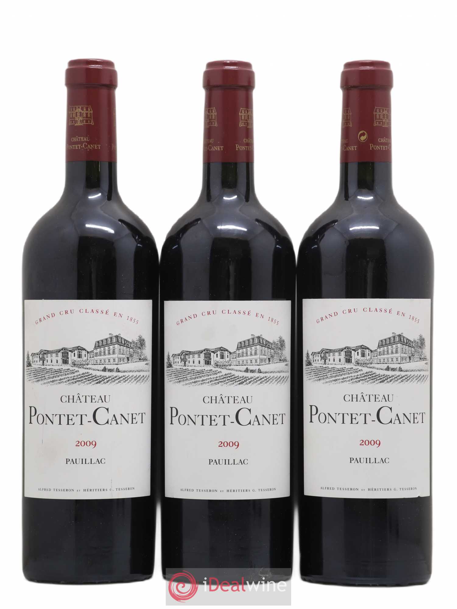 Château Pontet Canet 5ème Grand Cru Classé 2009 - Lot de 3 bouteilles - 0