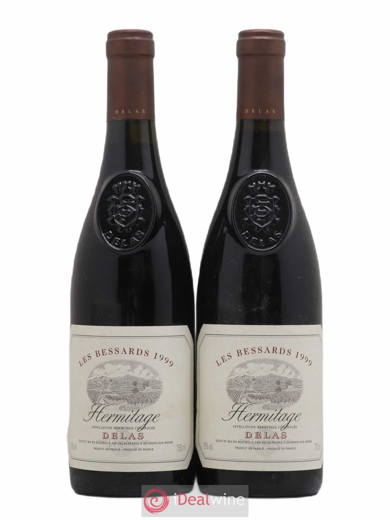 Hermitage Les Bessards Delas Frères 1999 - Lot de 2 bouteilles - 0