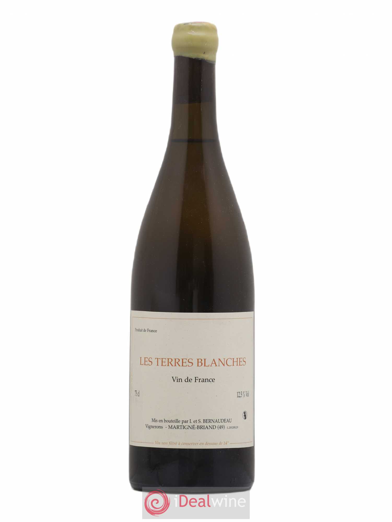 Vin de France Les Terres Blanches Stéphane Bernaudeau 2012 - Lot de 1 bouteille - 0