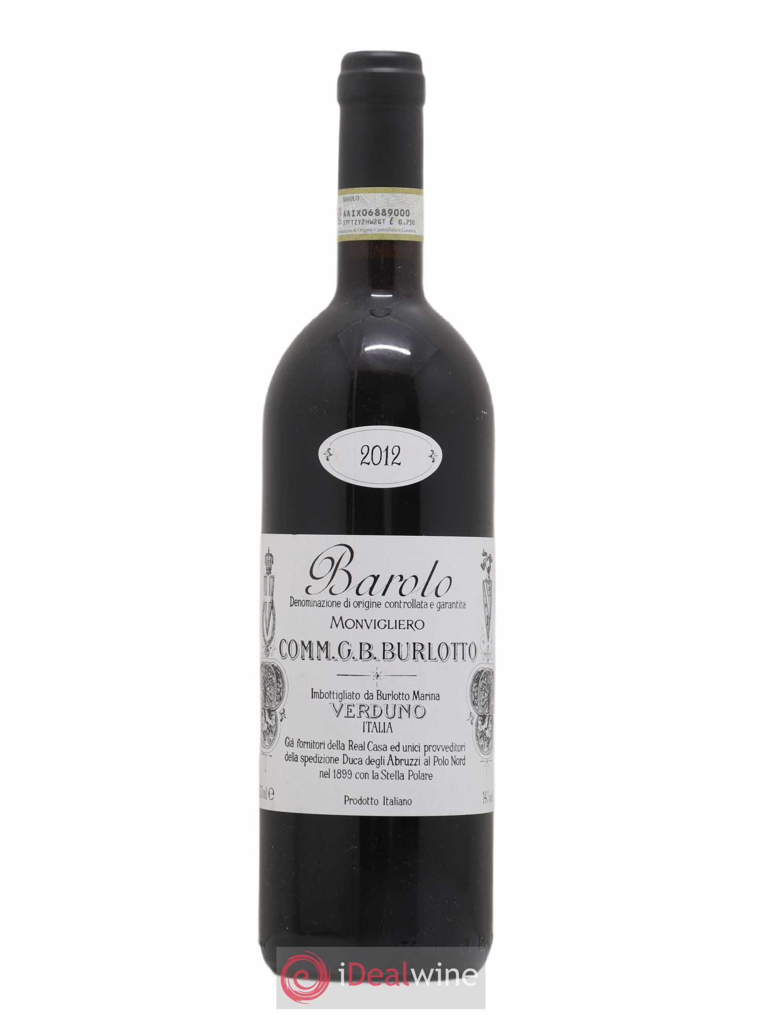 Barolo DOCG Monvigliero Comm. Giovan Battista Burlotto 2012 - Lot de 1 bouteille - 0