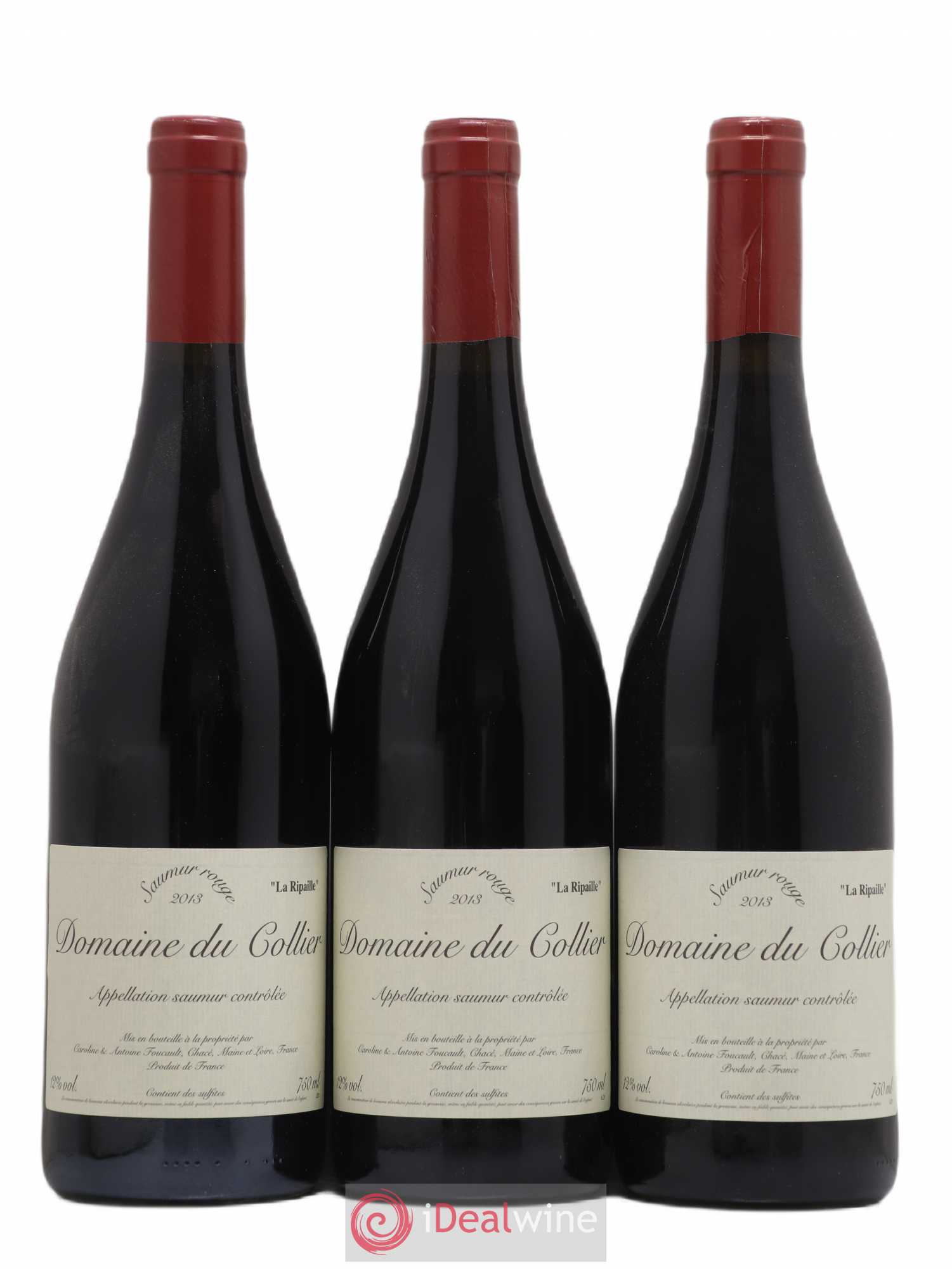 Saumur La Ripaille Domaine du Collier 2013 - Lot de 3 bouteilles - 0