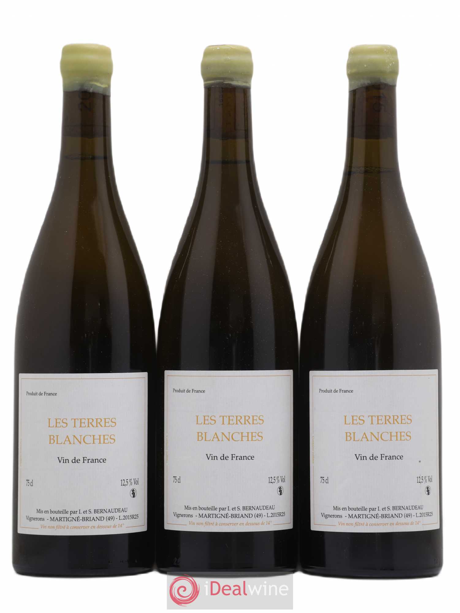 Vin de France Les Terres Blanches Stéphane Bernaudeau 2015 - Lot de 3 bouteilles - 0