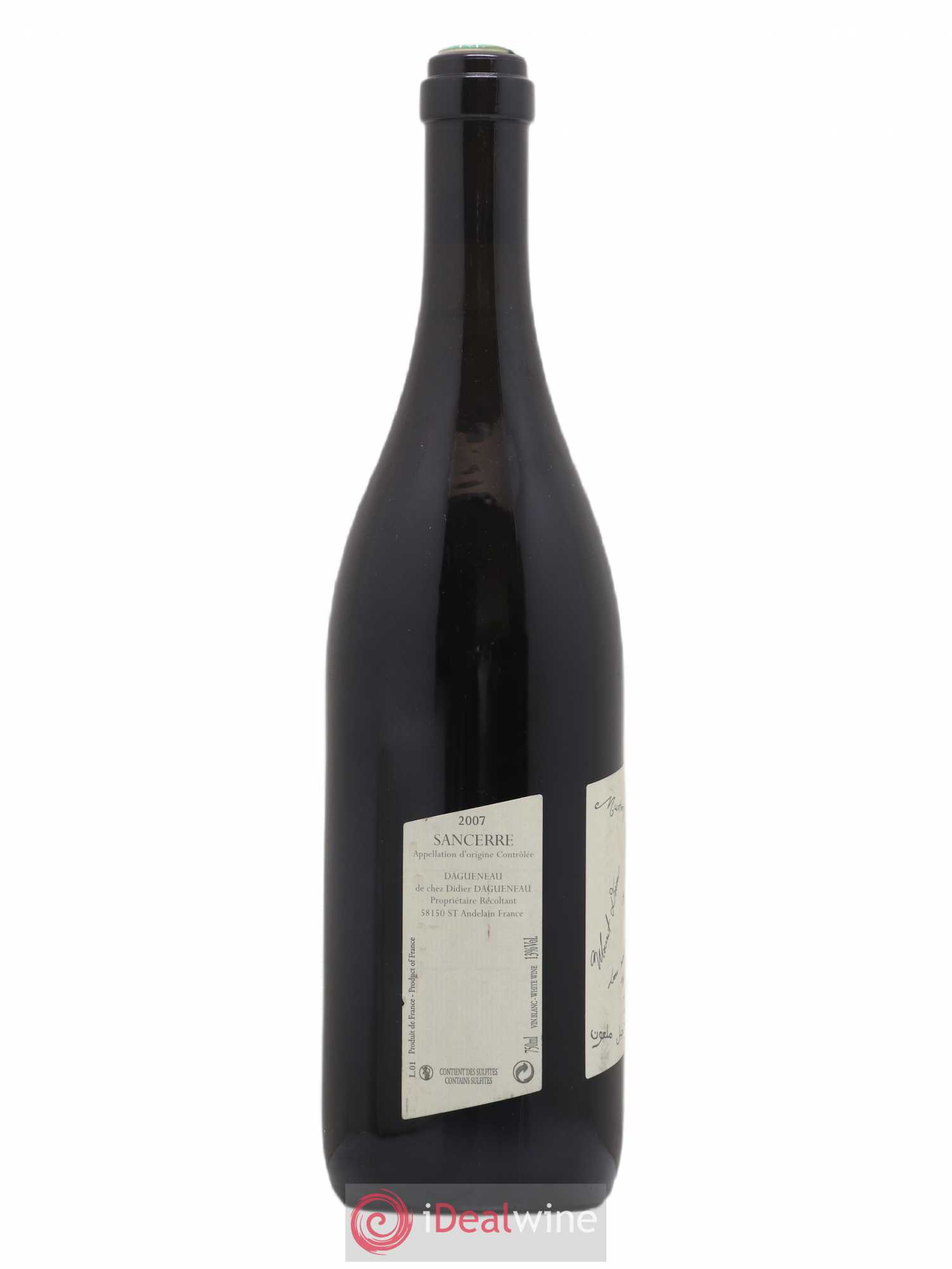 Sancerre Le Mont Damné Chavignol Dagueneau (Domaine Didier - Louis-Benjamin) 2007 - Lot de 1 bouteille - 1