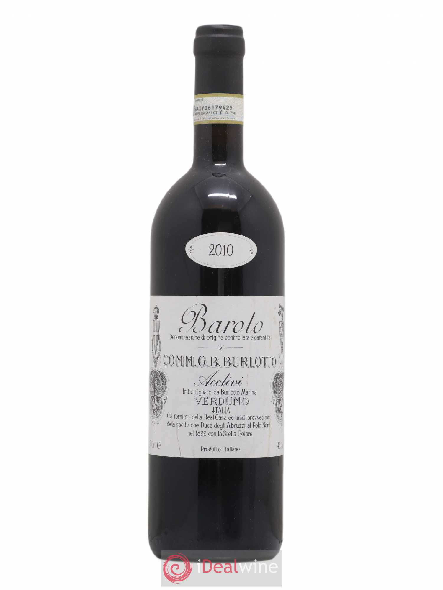 Barolo DOCG Acclivi Comm. Giovan Battista Burlotto 2010 - Lot de 1 bouteille - 0