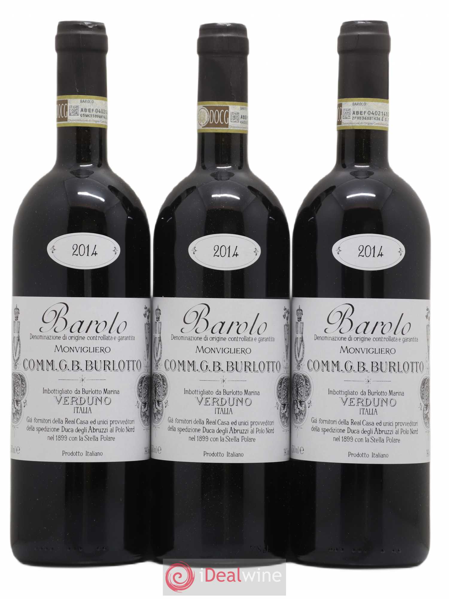 Barolo DOCG Monvigliero Comm. Giovan Battista Burlotto 2014 - Lot de 3 bouteilles - 0