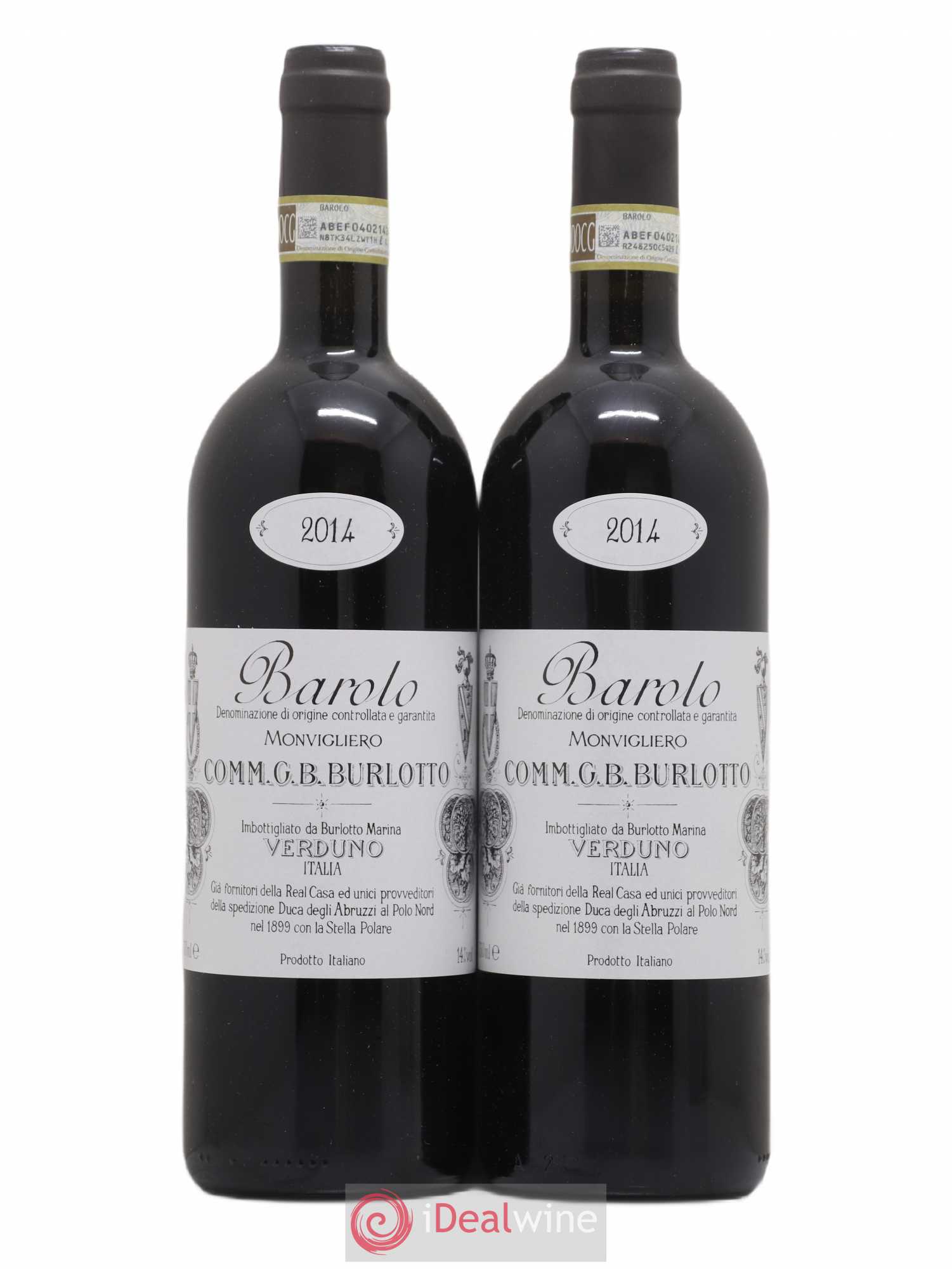Barolo DOCG Monvigliero Comm. Giovan Battista Burlotto 2014 - Lot de 2 bouteilles - 0