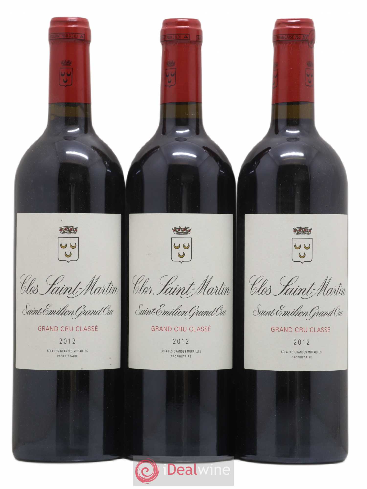Clos Saint Martin Grand Cru Classé 2012 - Lot de 3 bouteilles - 0
