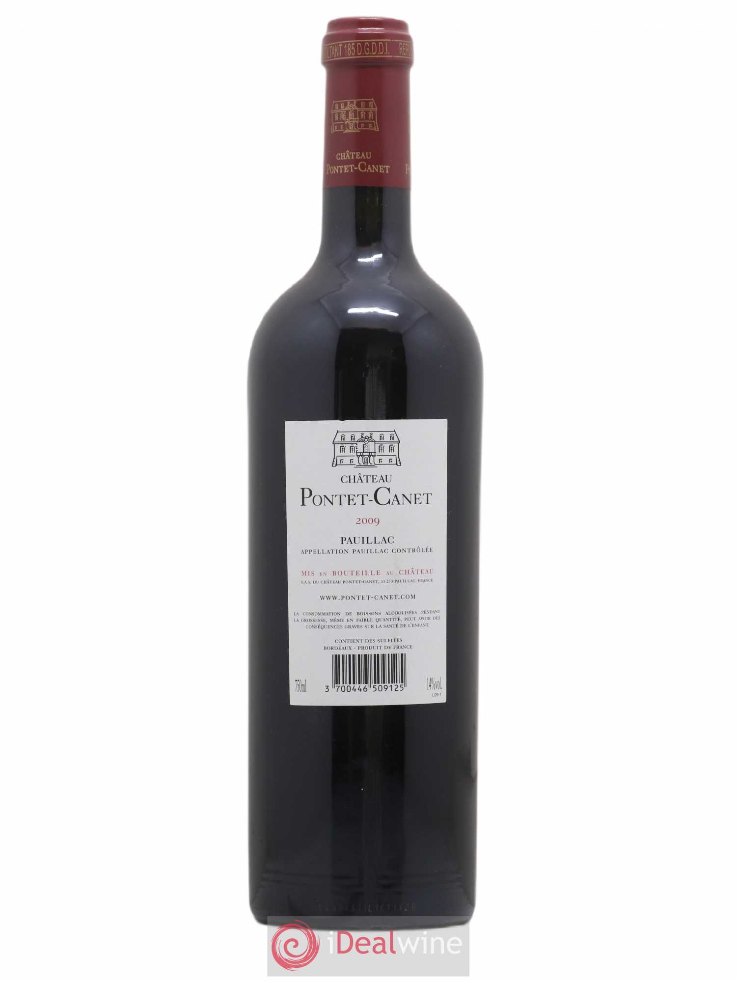Château Pontet Canet 5ème Grand Cru Classé 2009 - Lot de 1 bouteille - 1