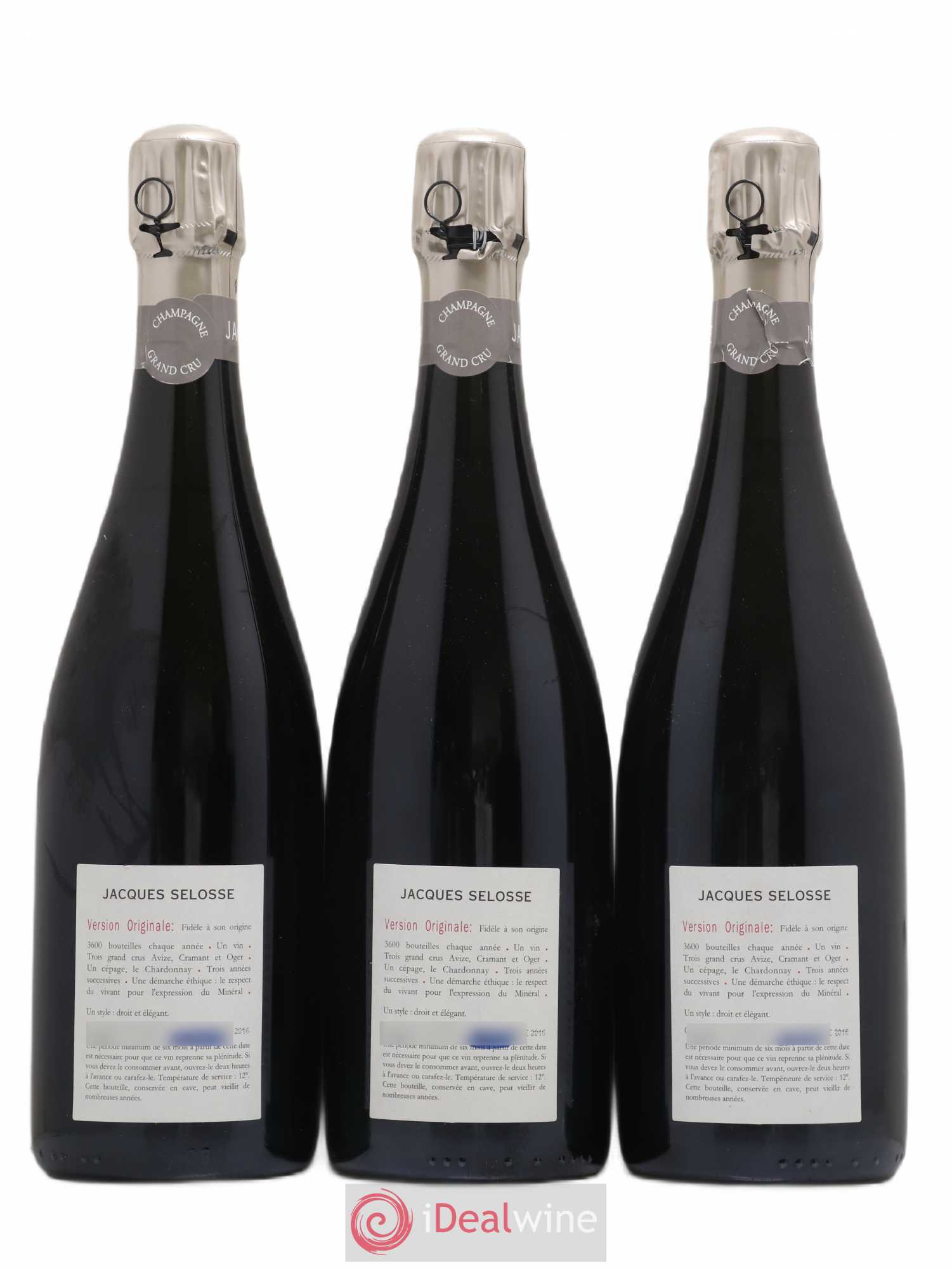 Version Originale Jacques Selosse - Lot de 3 bouteilles - 1