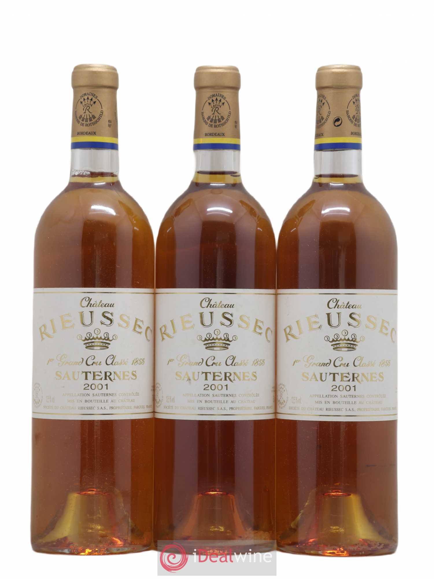 Château Rieussec 1er Grand Cru Classé 2001 - Lotto di 3 bottiglie - 0
