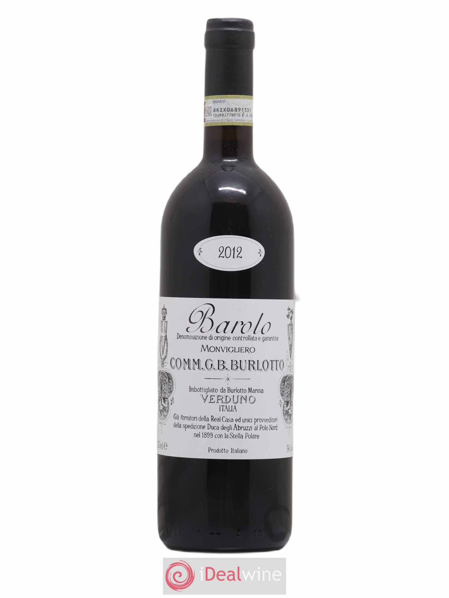 Barolo DOCG Monvigliero Comm. Giovan Battista Burlotto 2012 - Lot de 1 bouteille - 0