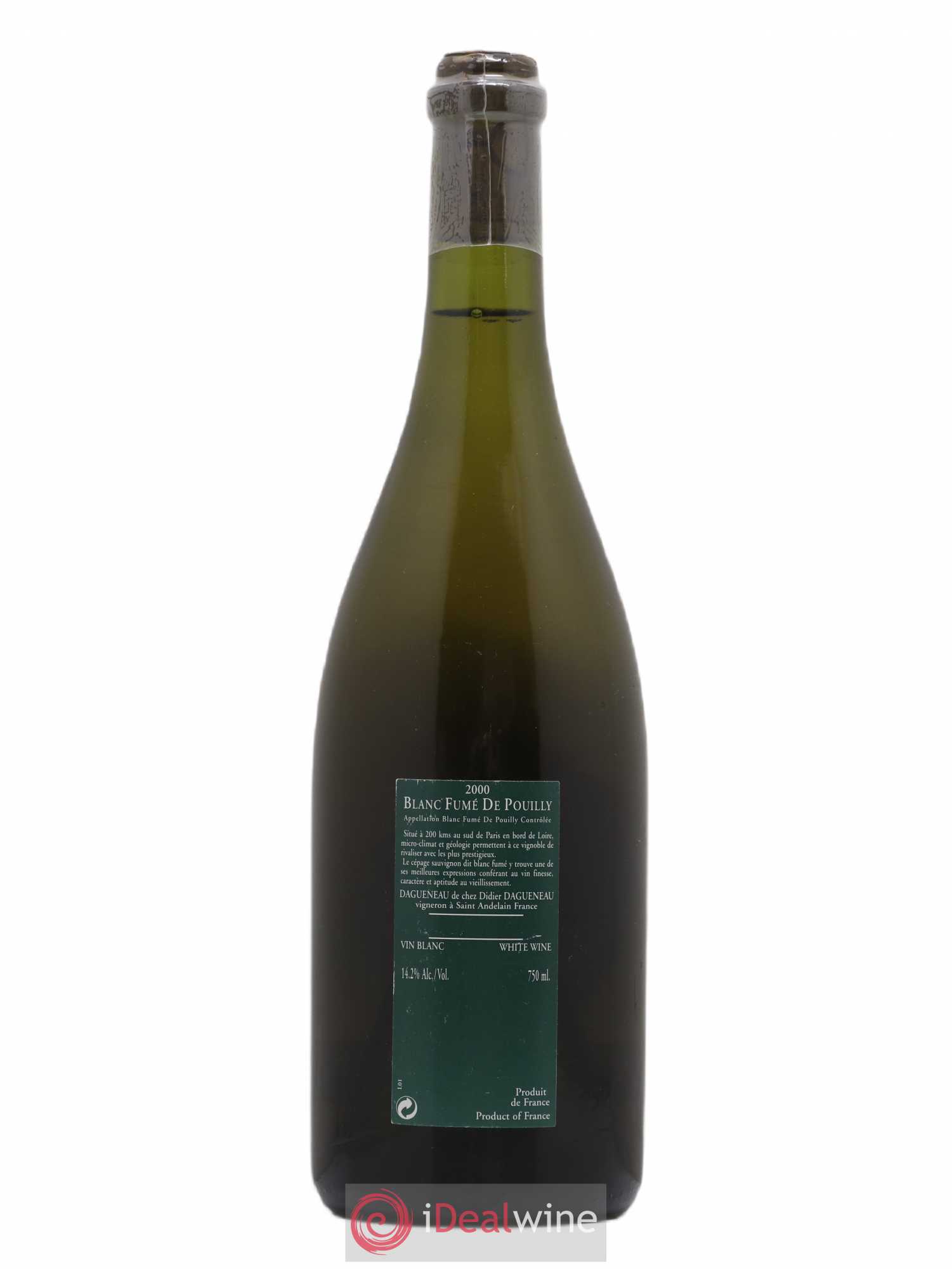 Vin de France (anciennement Pouilly-Fumé) Silex Dagueneau (Domaine Didier - Louis-Benjamin) 2000 - Lot de 1 bouteille - 1