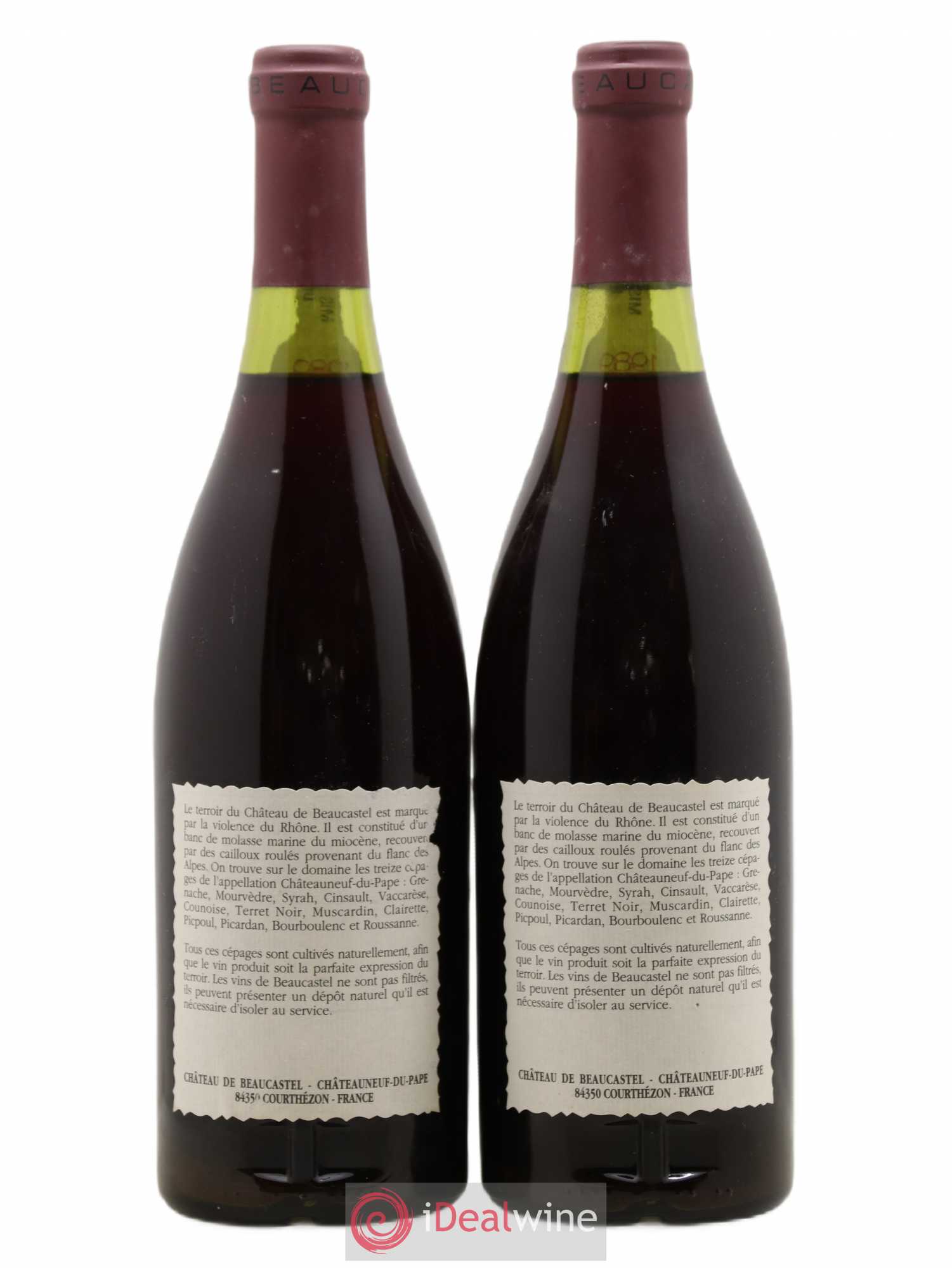 Châteauneuf-du-Pape Château de Beaucastel Famille Perrin 1989 - Lot de 2 bouteilles - 1