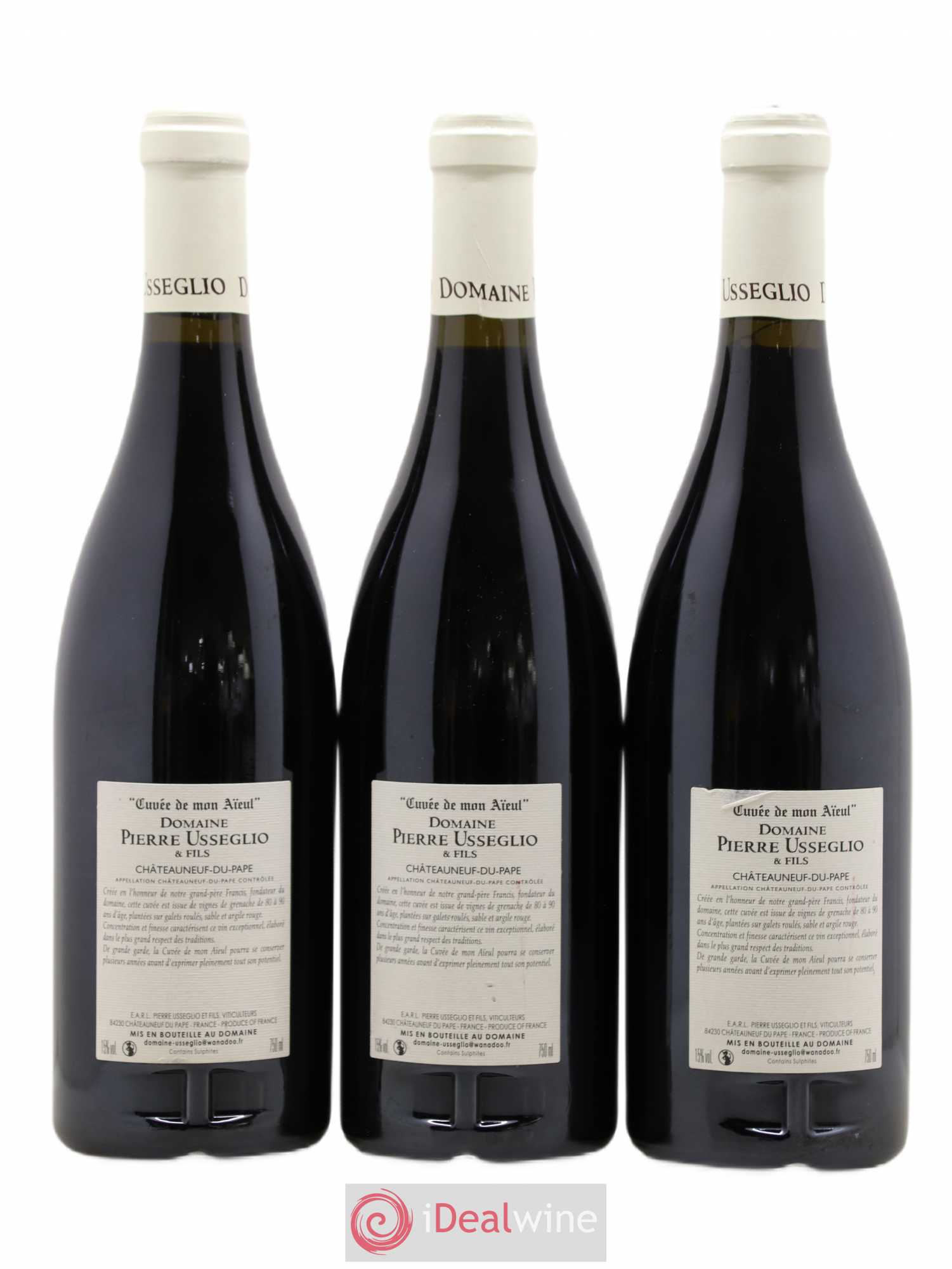 Châteauneuf-du-Pape Cuvée de mon Aïeul Pierre Usseglio & Fils 2007 - Lot de 3 bouteilles - 1