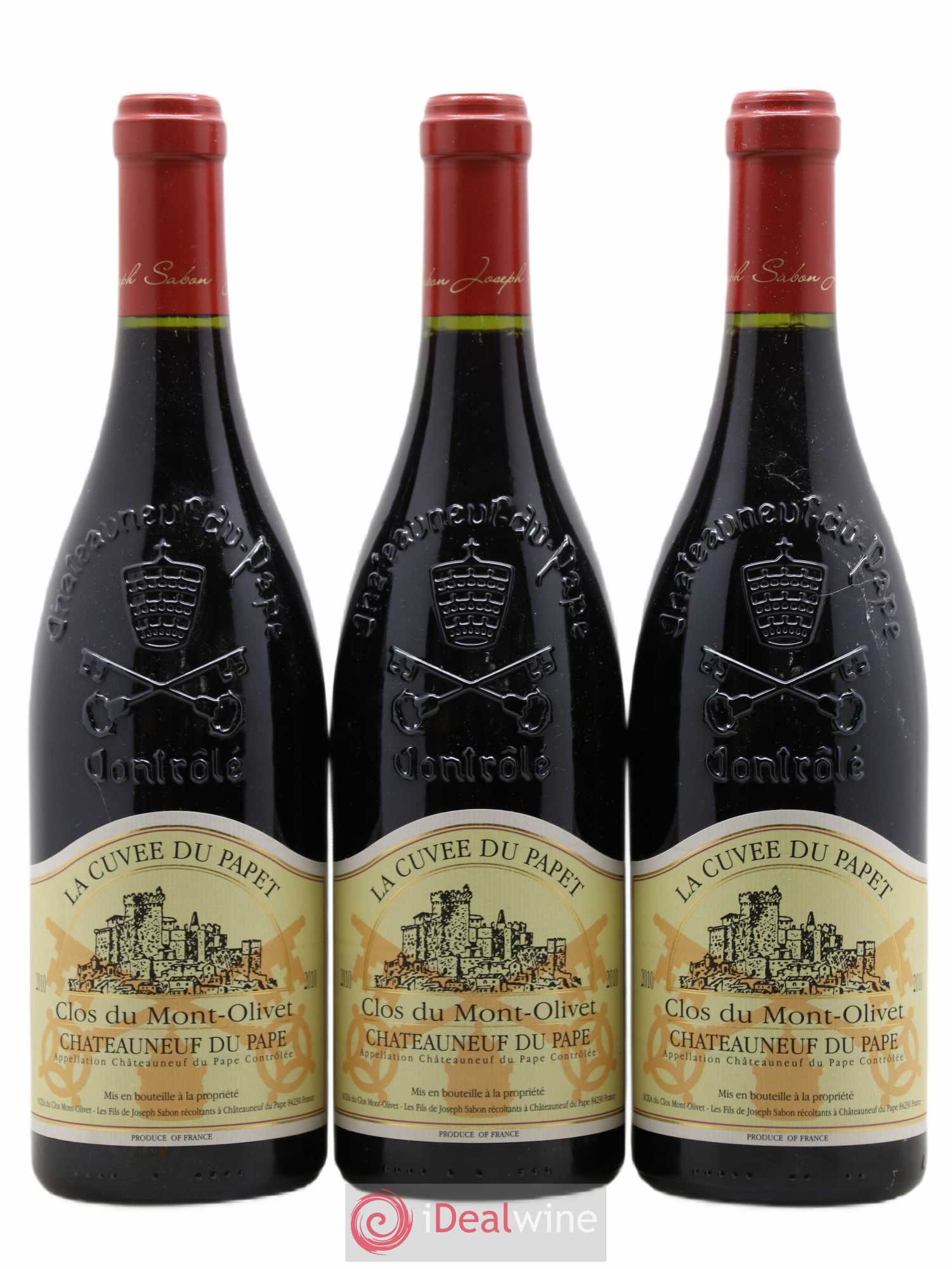 Châteauneuf-du-Pape Cuvée du Papet Clos du Mont-Olivet 2010 - Lot de 3 bouteilles - 0