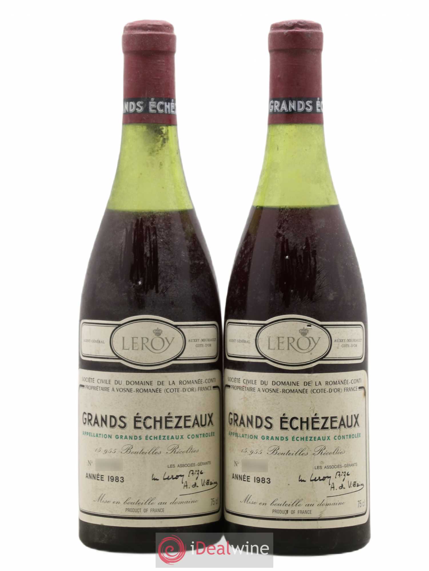 Grands-Echezeaux Grand Cru Domaine de la Romanée-Conti 1983 - Lot de 2 bouteilles - 0