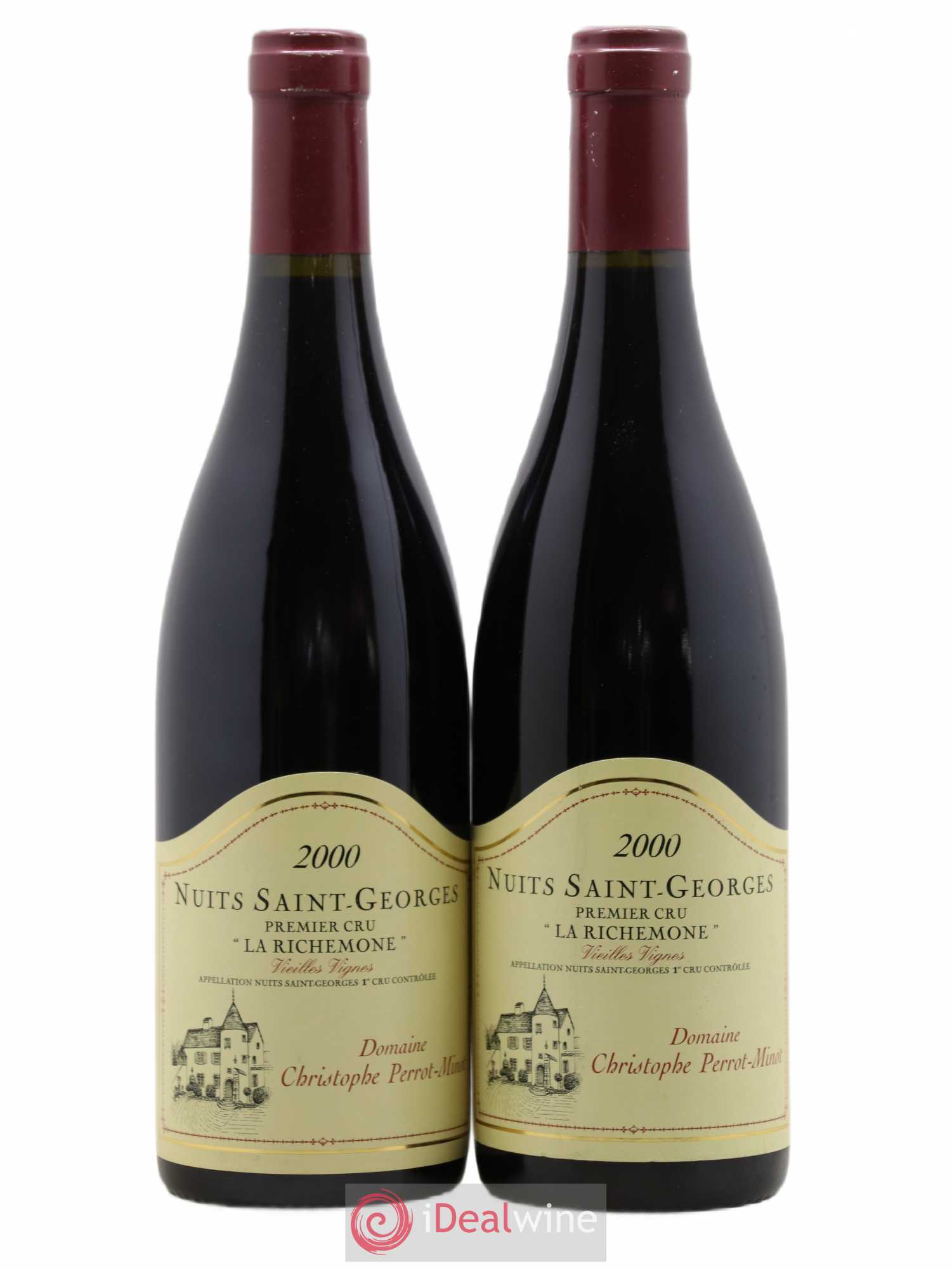 Nuits-Saint-Georges 1er Cru La Richemone Vieilles Vignes Perrot-Minot 2000 - Lot de 2 bouteilles - 0