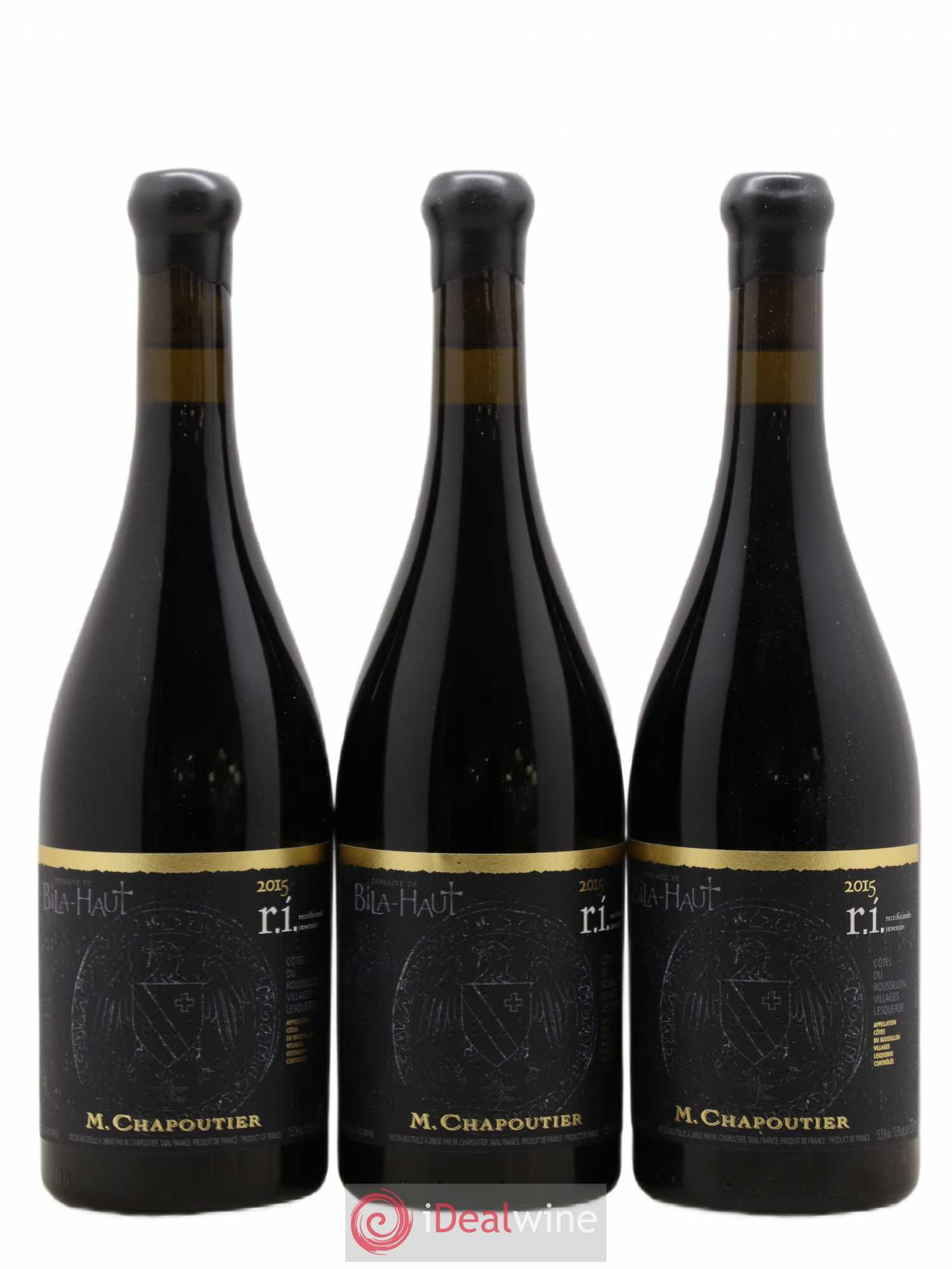 Côtes-du-Roussillon Villages Lesquerde Bila-Haut (Domaine) R.I Rectificando Invenies Chapoutier 2015 - Lot de 3 bouteilles - 0
