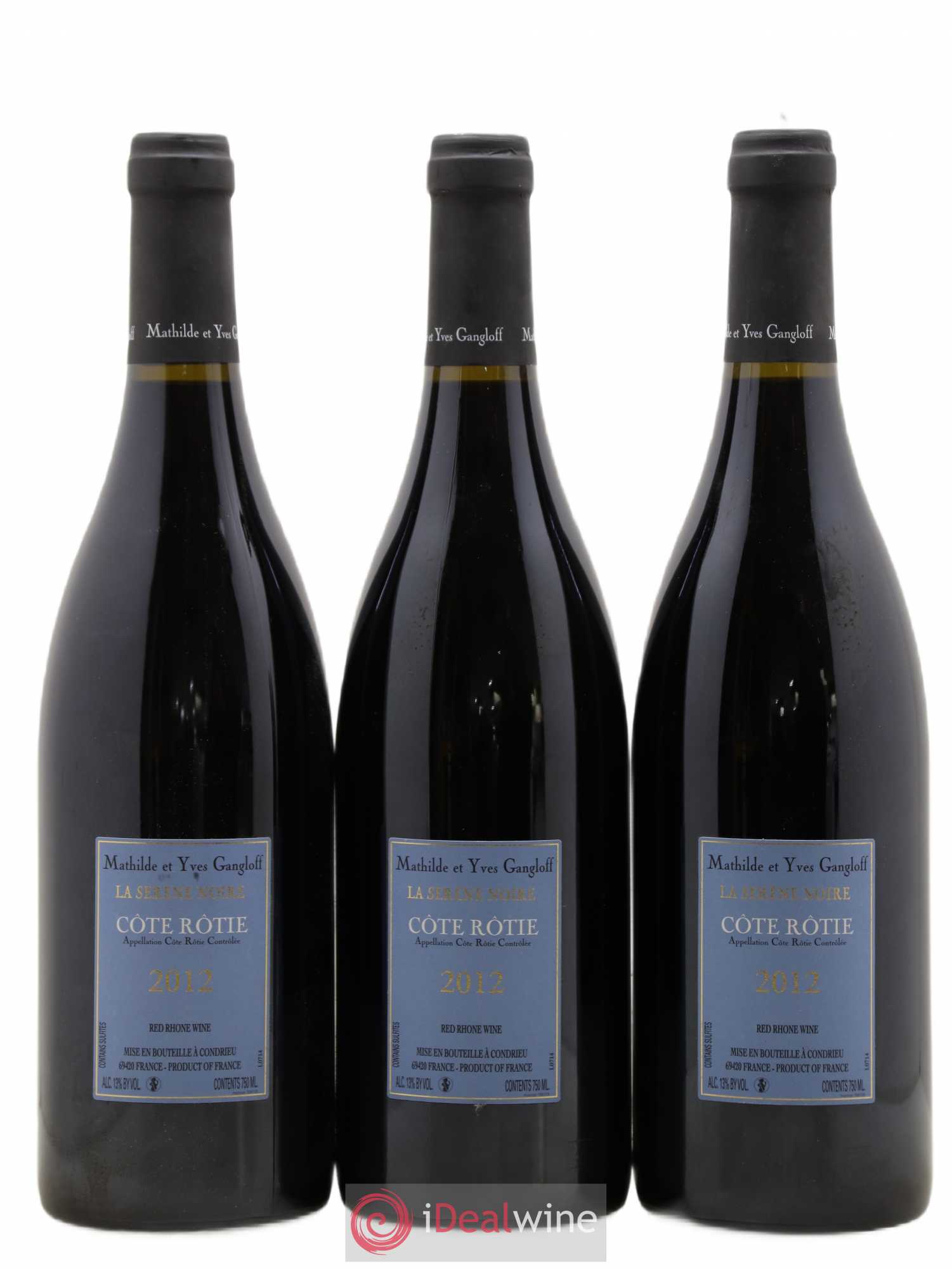 Côte-Rôtie La Sereine Noire Gangloff (Domaine) 2012 - Lot de 3 bouteilles - 1