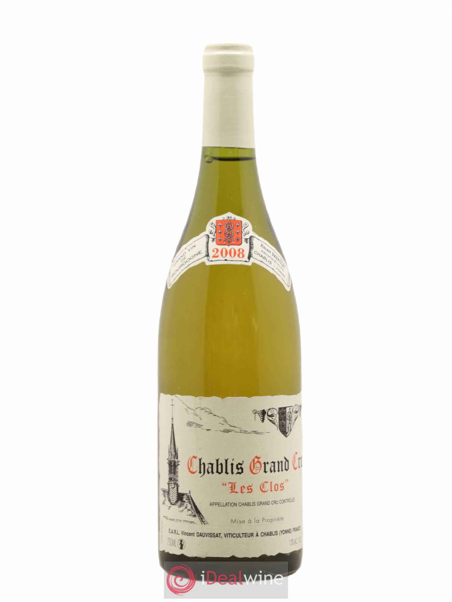 Chablis Grand Cru Les Clos Vincent Dauvissat (Domaine) 2008 - Lot de 1 bouteille - 0