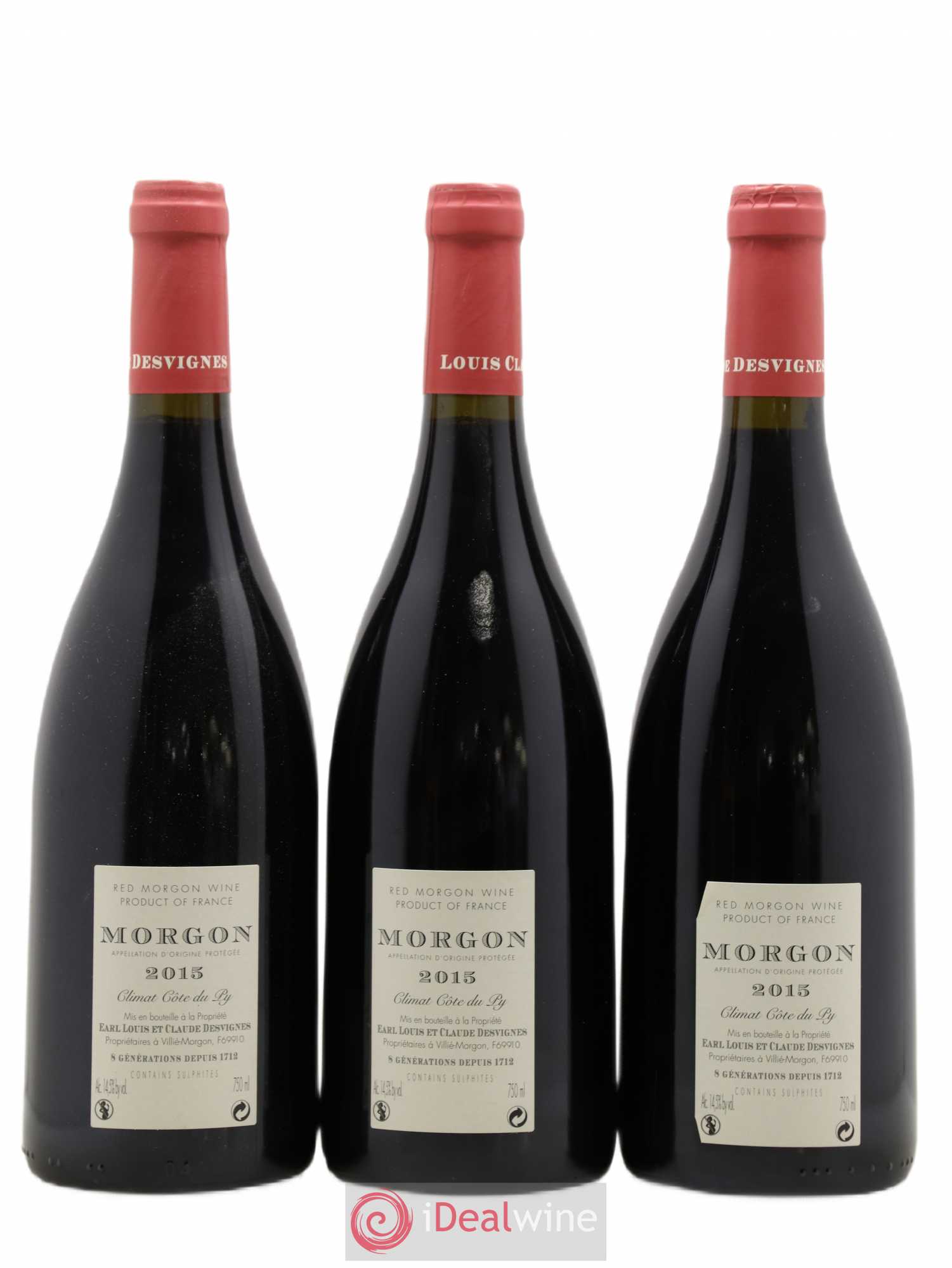 Morgon Côte du Py Louis-Claude Desvignes 2015 - Lot de 3 bouteilles - 0