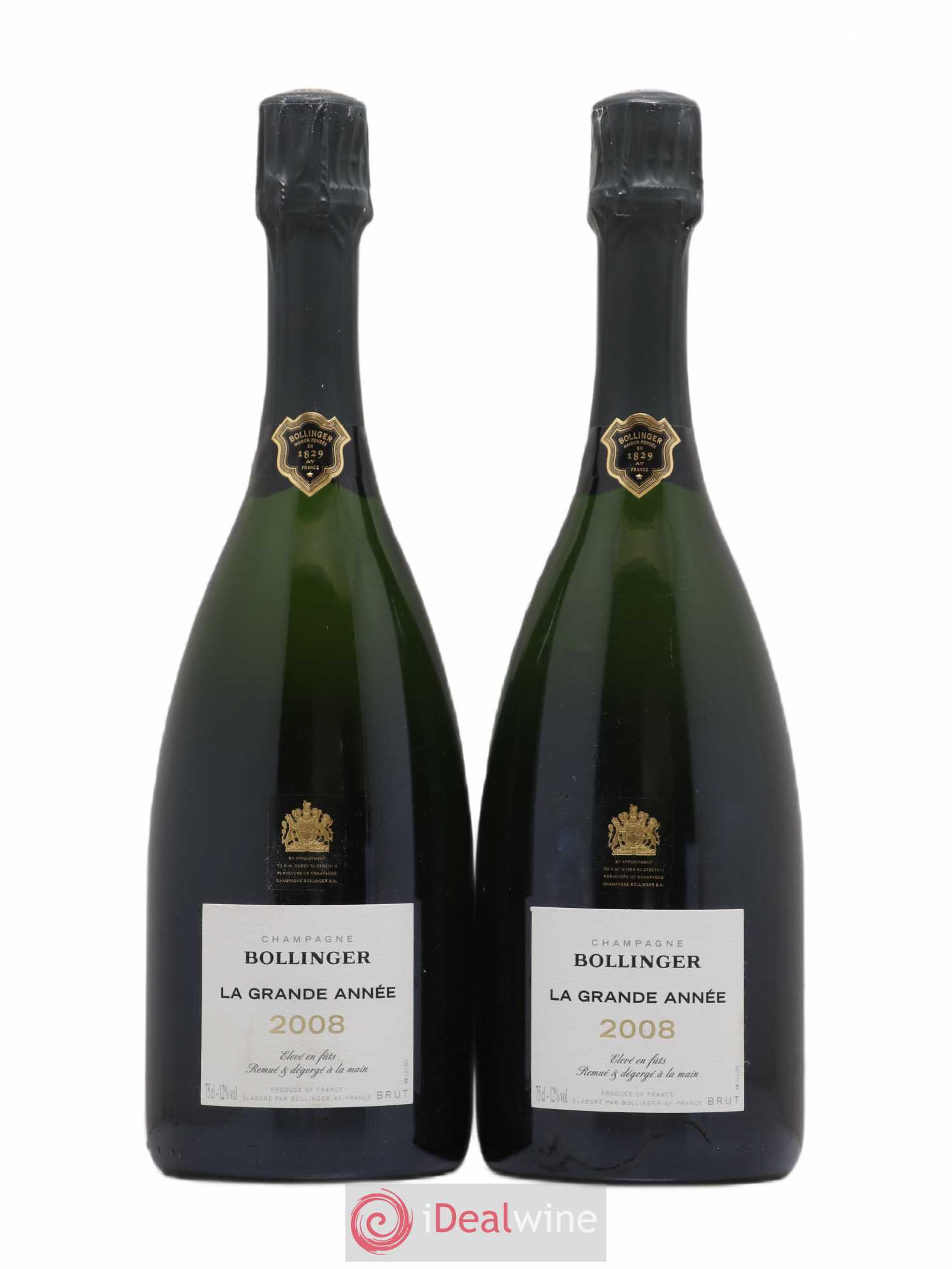 La Grande Année Brut Bollinger Brut 2008 - Lot de 2 bouteilles - 0