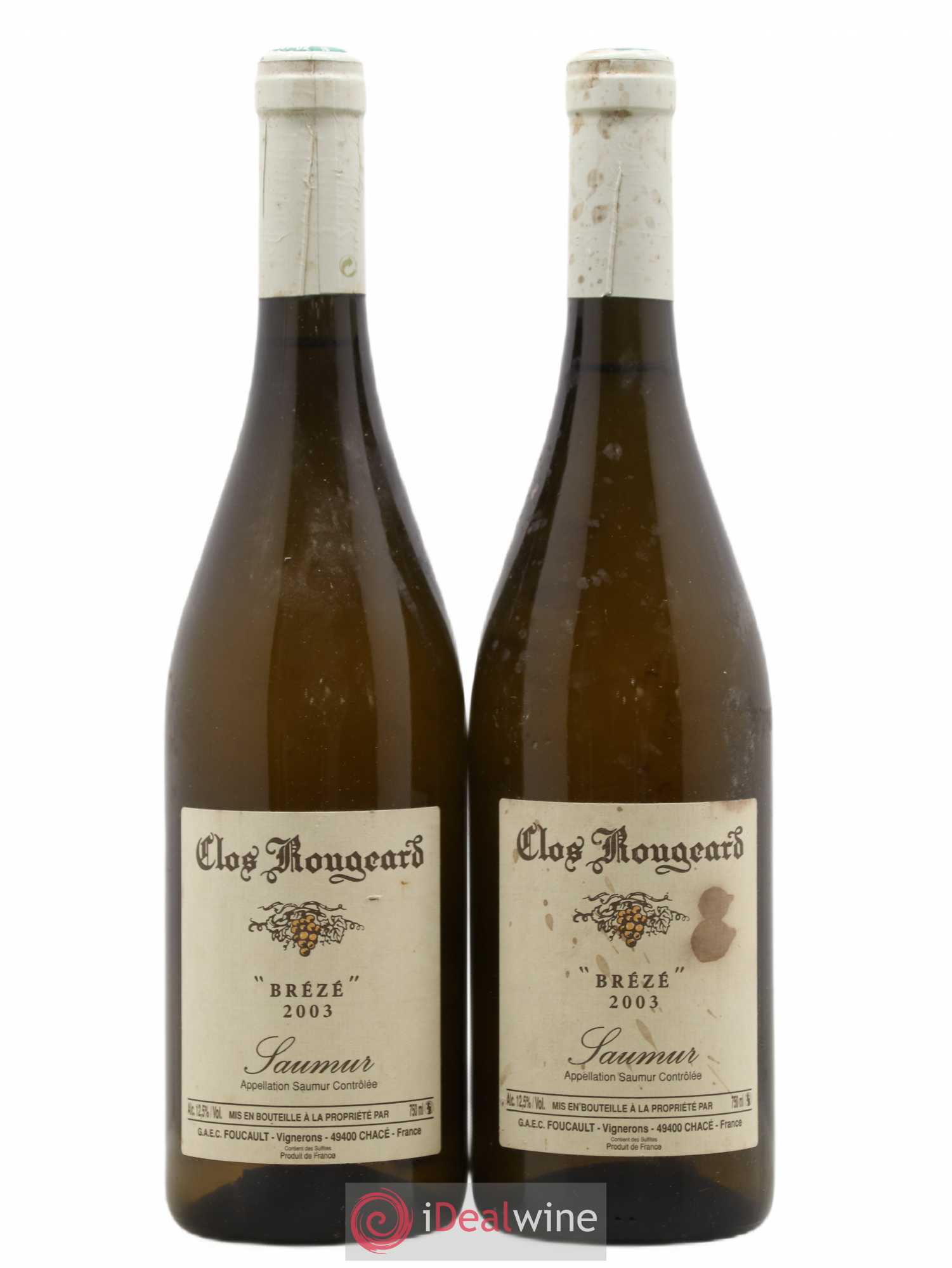 Saumur Brézé Clos Rougeard 2003 - Lot de 2 bouteilles - 0