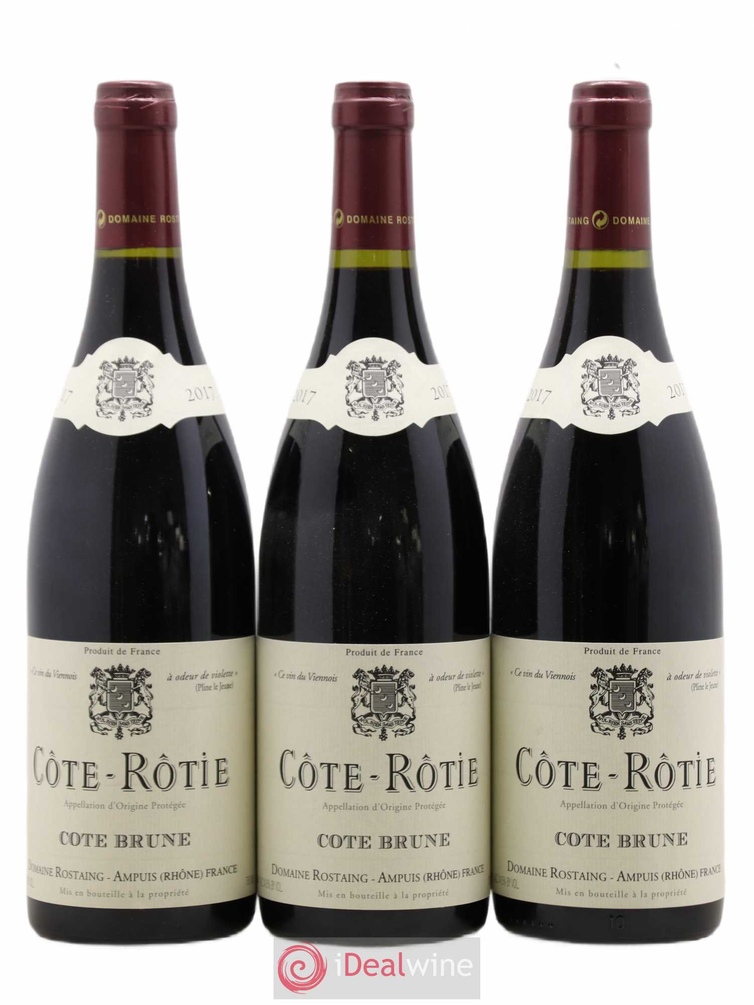 Côte-Rôtie Côte Brune René Rostaing 2017 - Lotto di 3 bottiglie - 0
