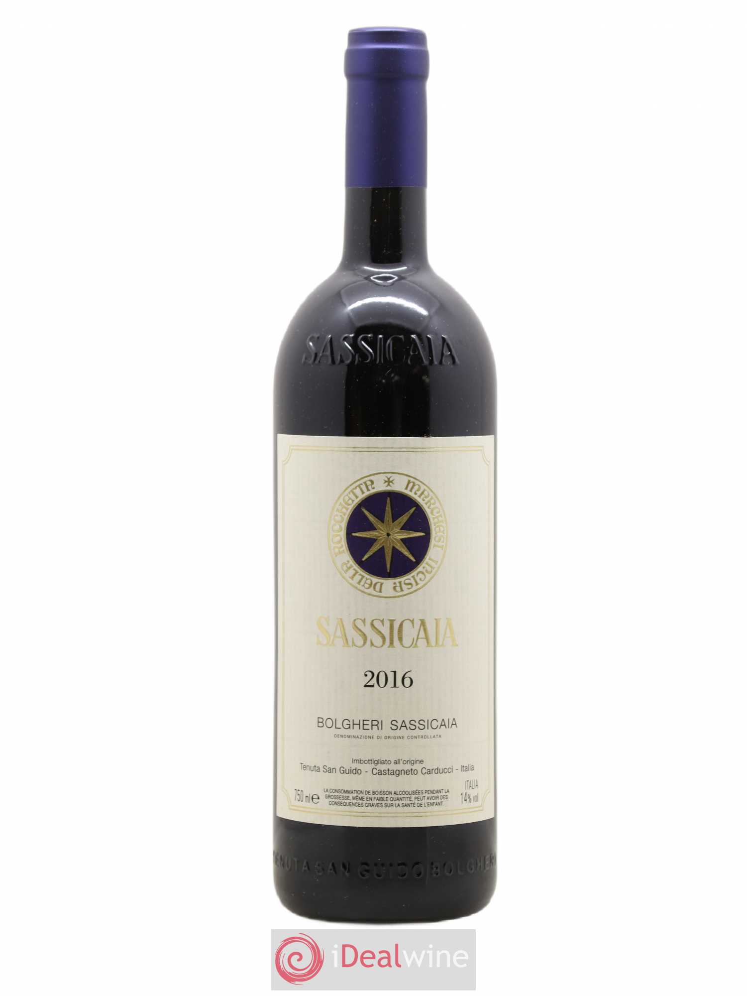 Bolgheri DOC Sassicaia Tenuta San Guido 2016 - Lot de 1 bouteille - 0
