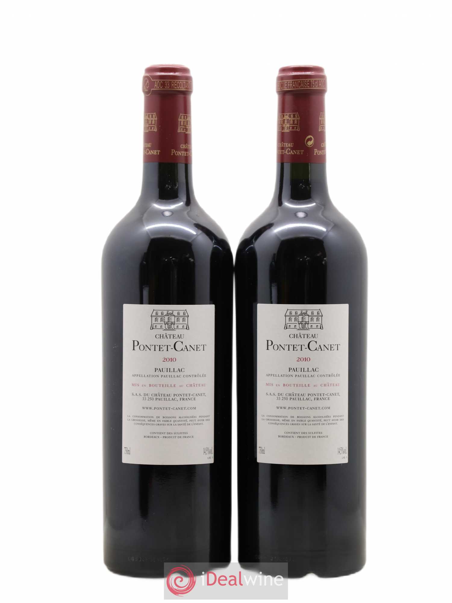 Château Pontet Canet 5ème Grand Cru Classé 2010 - Lot de 2 bouteilles - 1