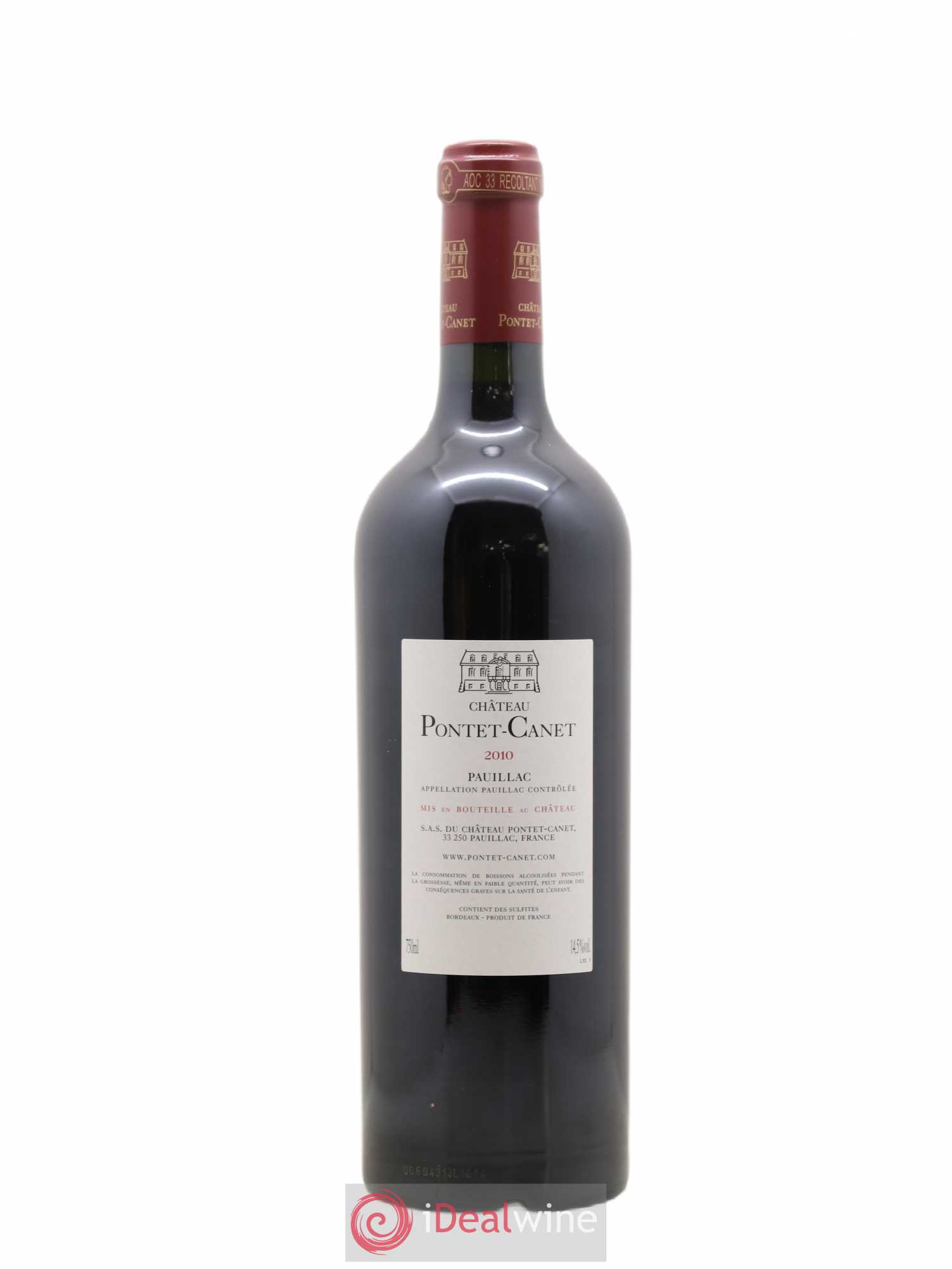 Château Pontet Canet 5ème Grand Cru Classé 2010 - Lot de 1 bouteille - 1