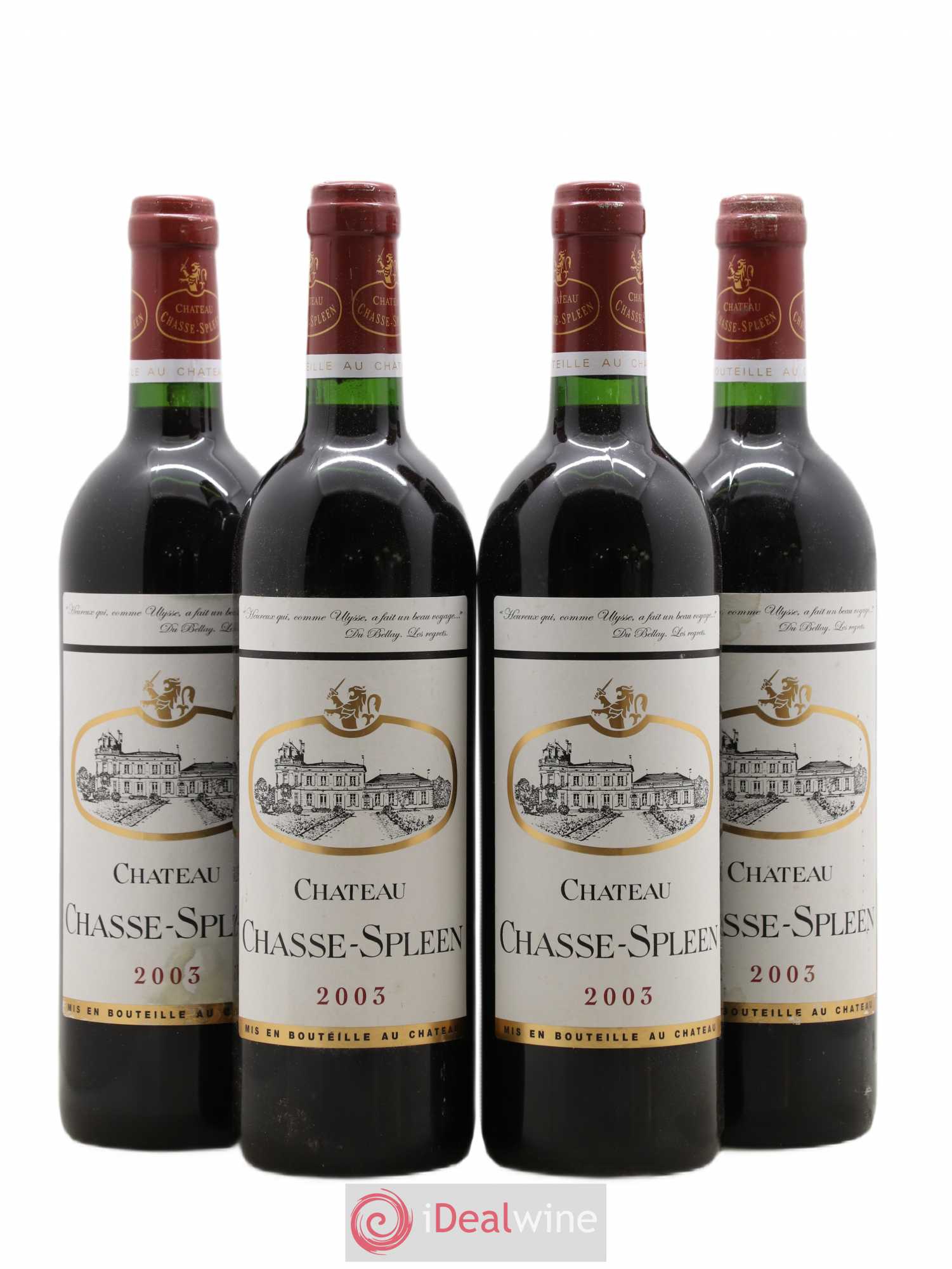 Château Chasse Spleen 2003 - Lot de 4 bouteilles - 0