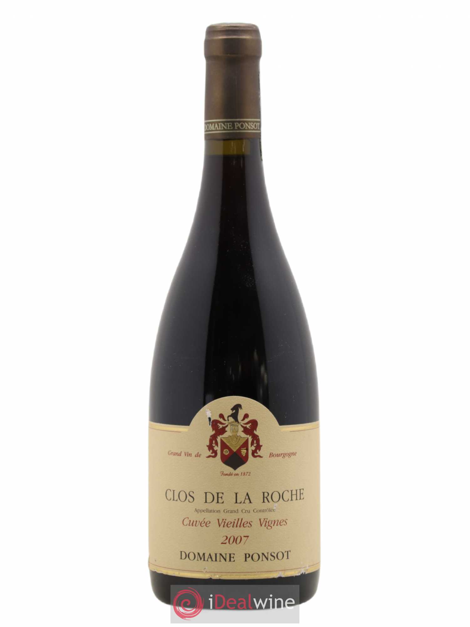 Clos de la Roche Grand Cru Vieilles Vignes Ponsot (Domaine) 2007 - Lot de 1 bouteille - 0