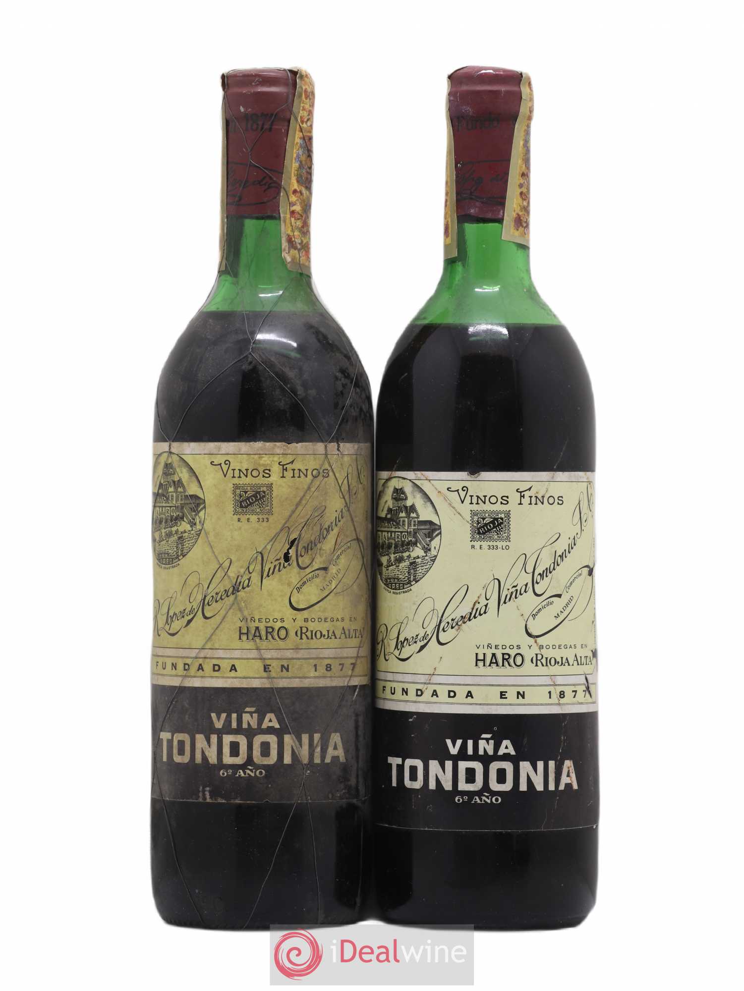 Rioja 6 Ano Vina Tondonia R. Lopez de Heredia - Lot de 2 bouteilles - 0