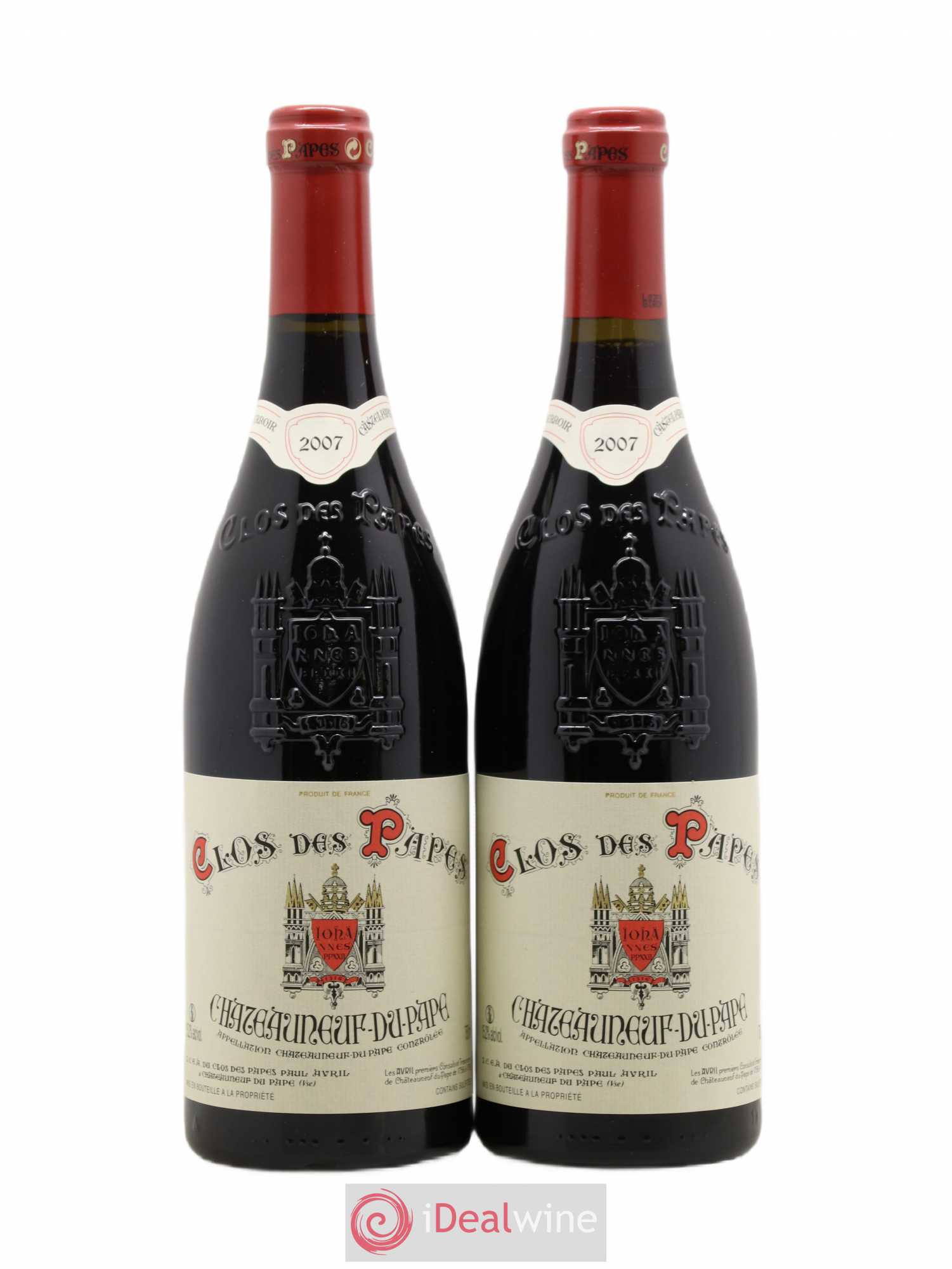 Châteauneuf-du-Pape Clos des Papes - Paul Avril 2007 - Lot de 2 bouteilles - 0