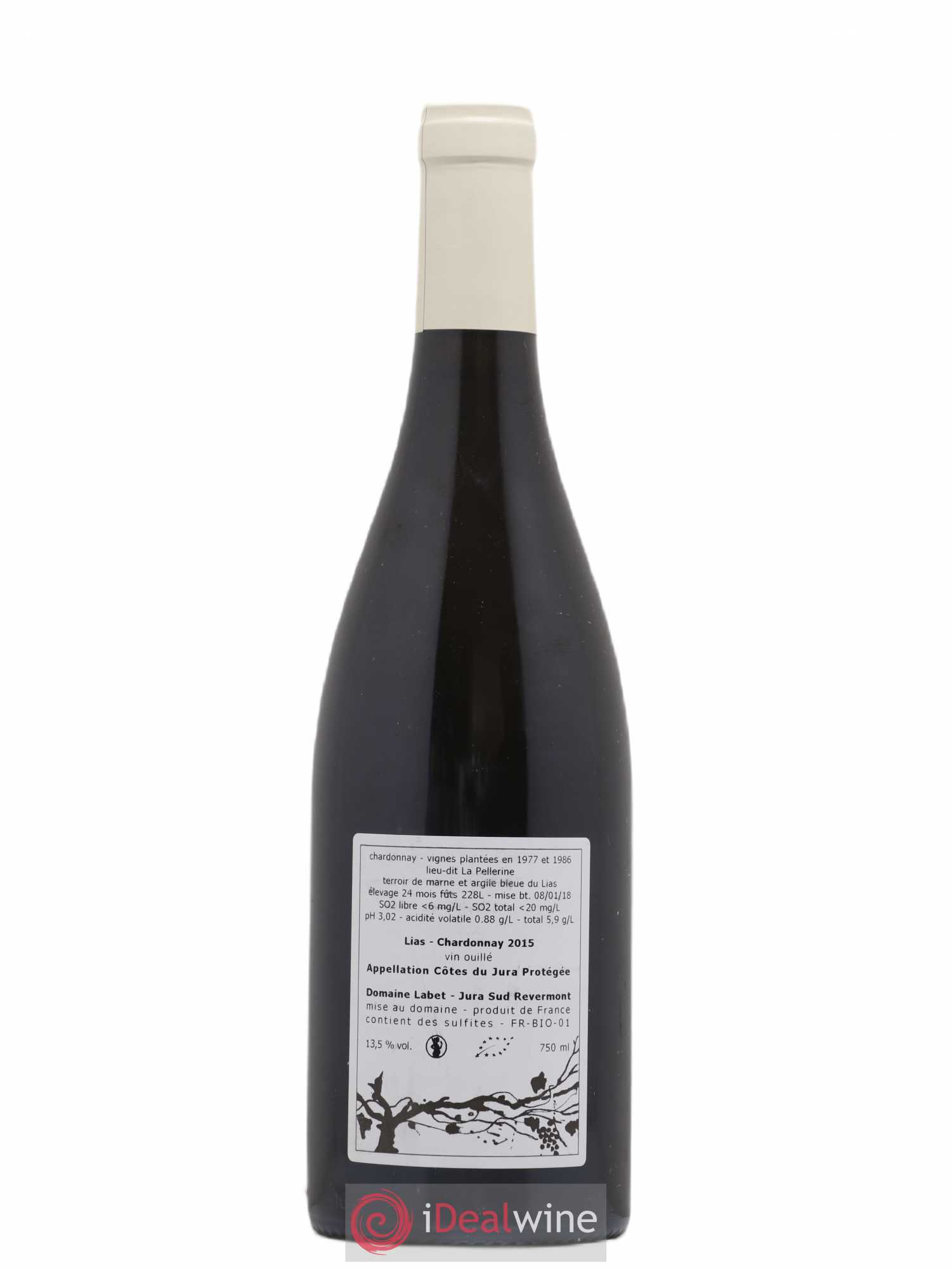 Côtes du Jura Chardonnay Lias Romain - Julien  - Charline Labet 2015 - Lot de 1 bouteille - 1