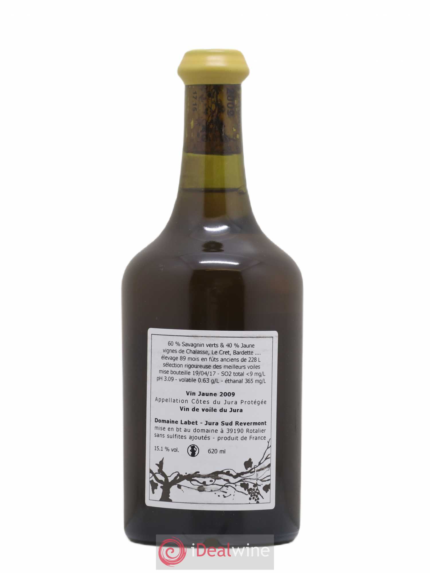Côtes du Jura Vin Jaune Romain - Julien - Charline Labet 2009 - Lot de 1 bouteille - 1