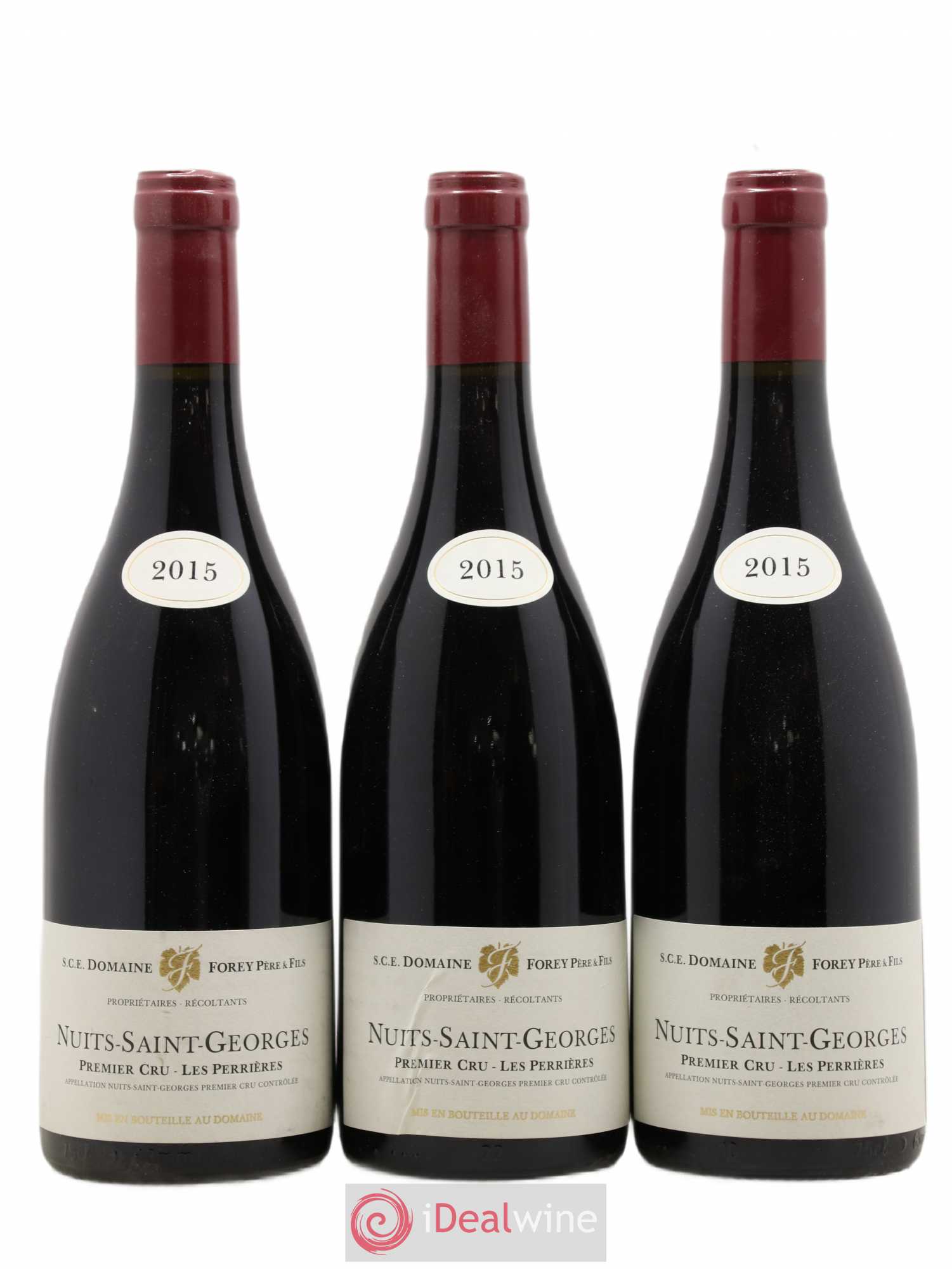 Nuits-Saint-Georges 1er Cru Les Perrières Forey Père et Fils (Domaine) 2015 - Lot de 3 bouteilles - 0
