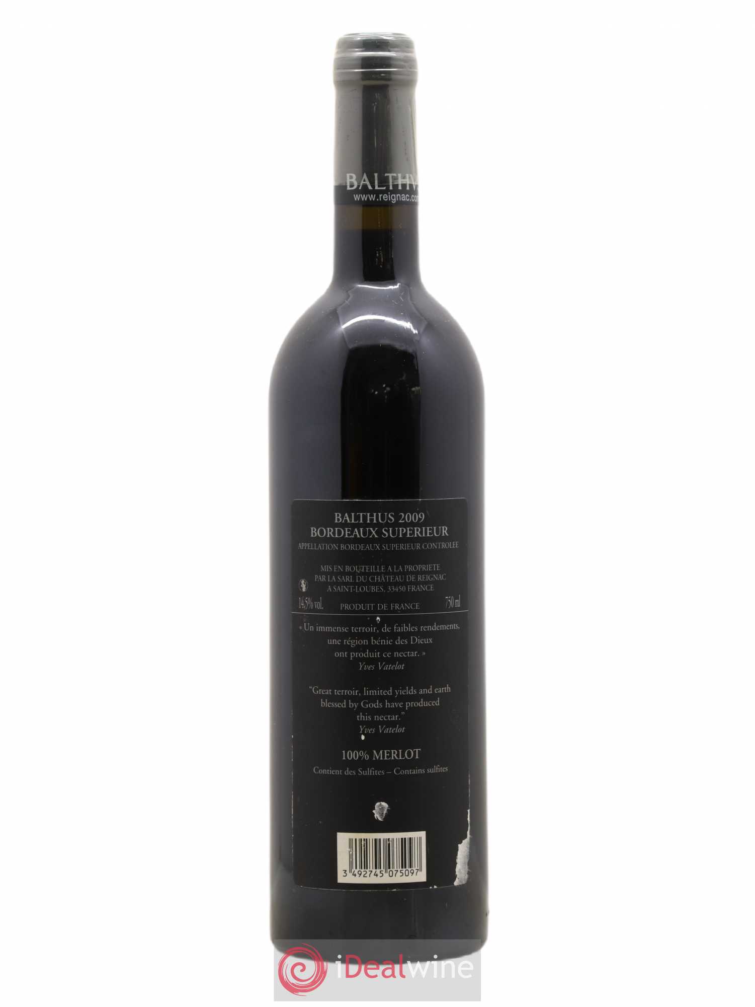 Reignac Cuvée Balthus 2009 - Lot de 1 bouteille - 1