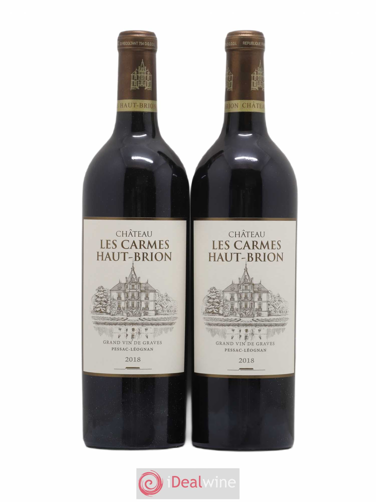 Château Les Carmes Haut-Brion 2018 - Lot de 2 bouteilles - 0
