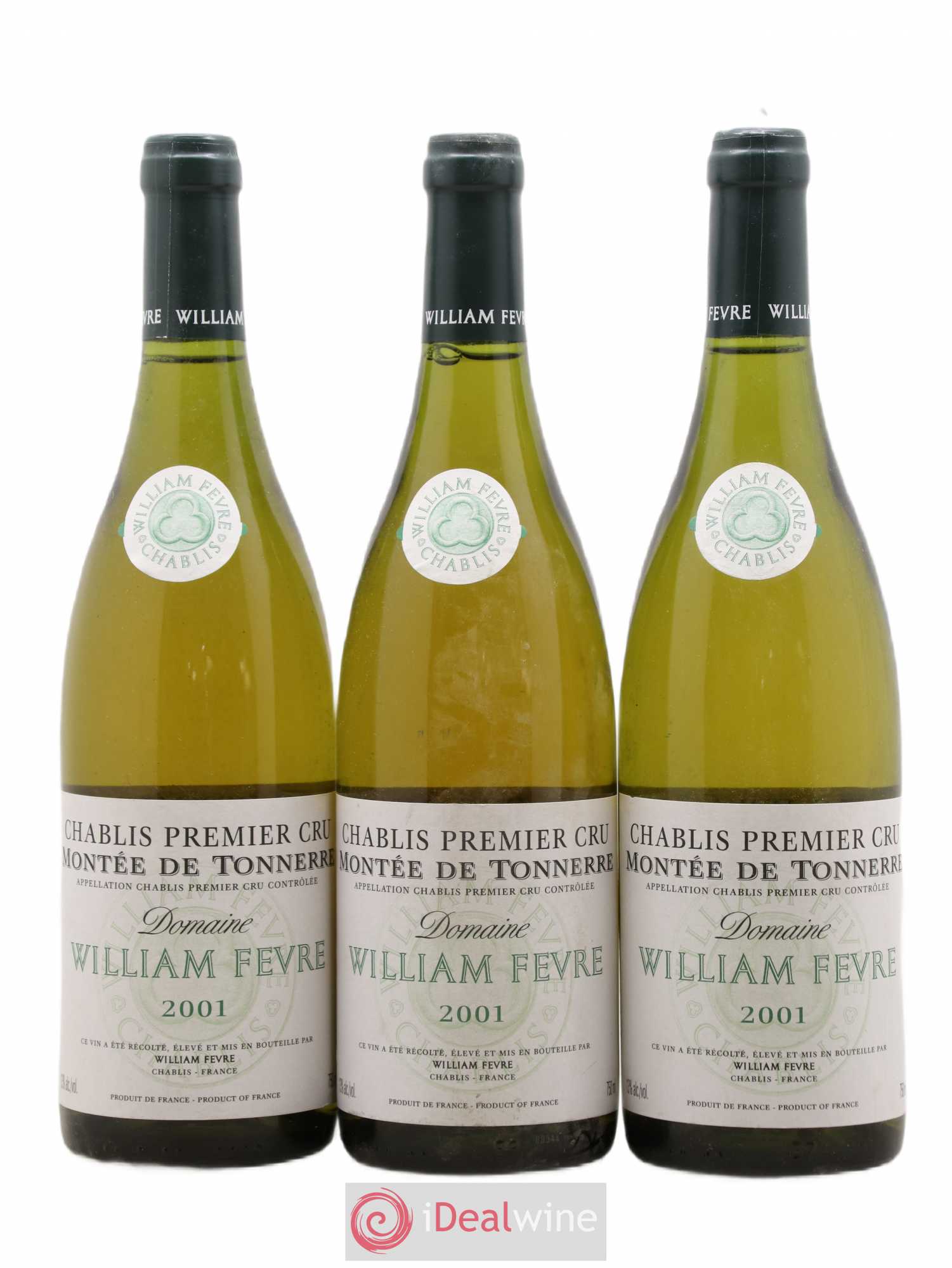 Chablis 1er Cru Montée de Tonnerre William Fèvre 2001 - Lot de 3 bouteilles - 0