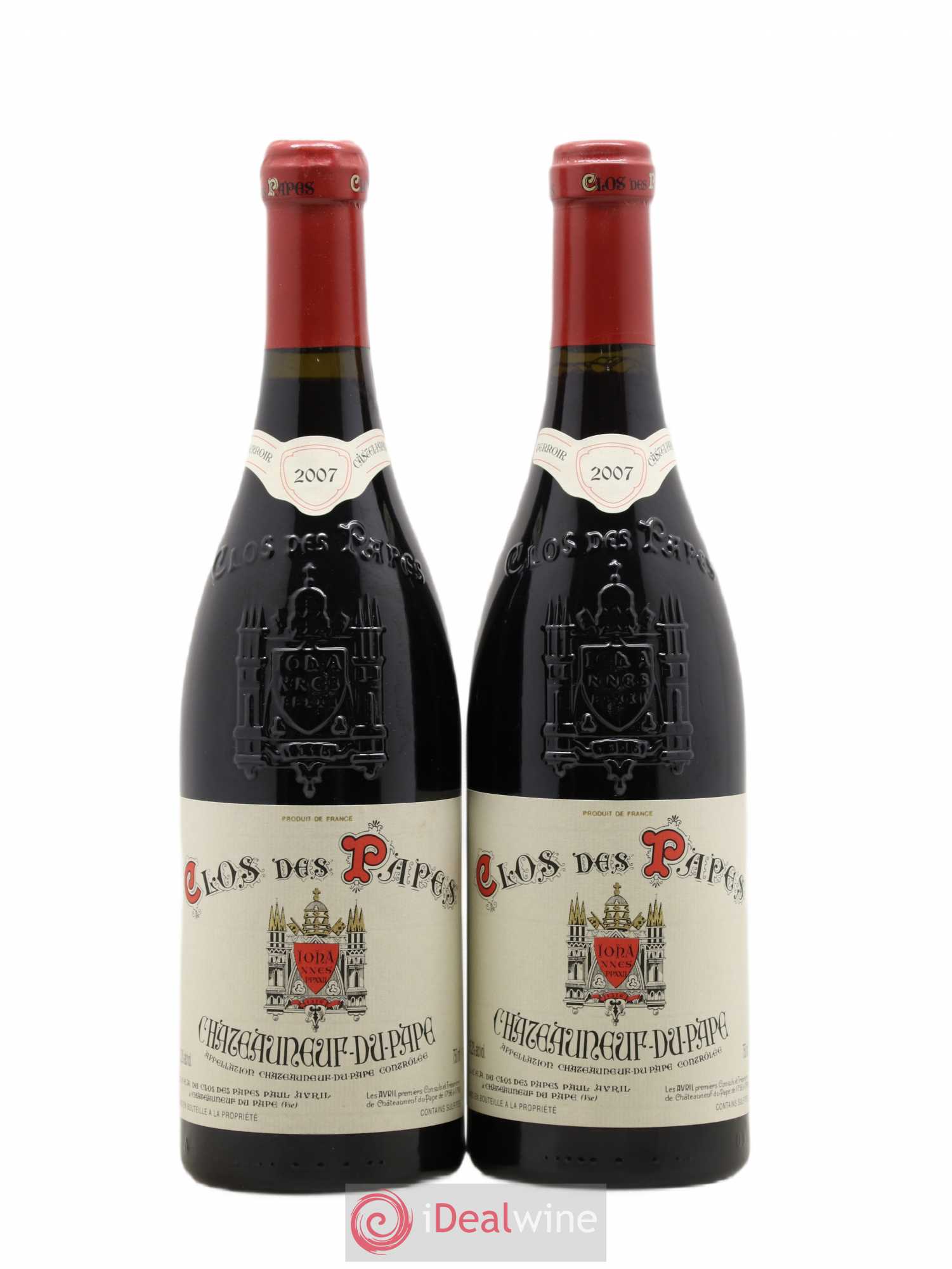 Châteauneuf-du-Pape Clos des Papes - Paul Avril 2007 - Lot de 2 bouteilles - 0